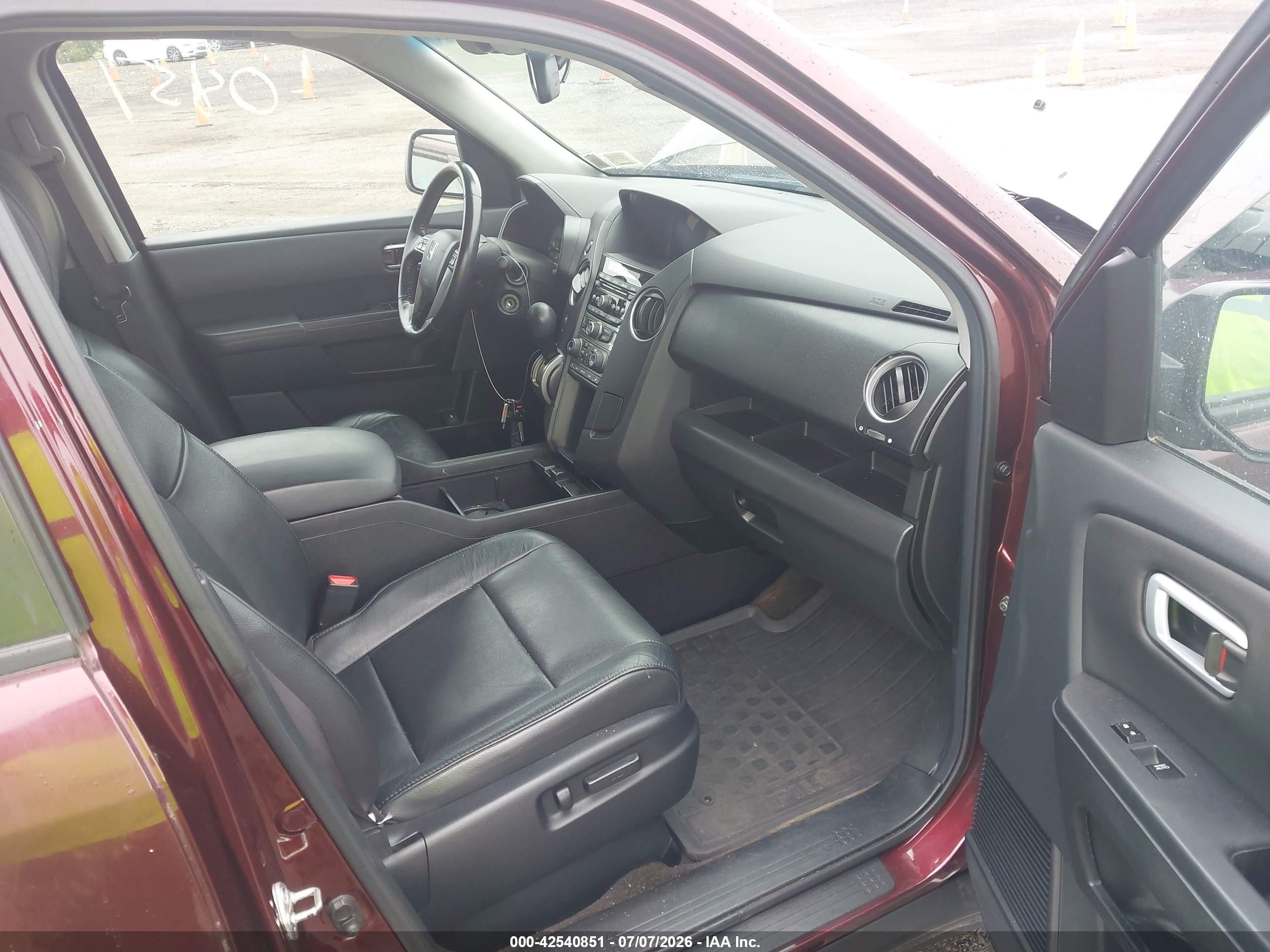 2013 Honda Pilot Ex-l Burgundy vin: 5FNYF4H57DB066917