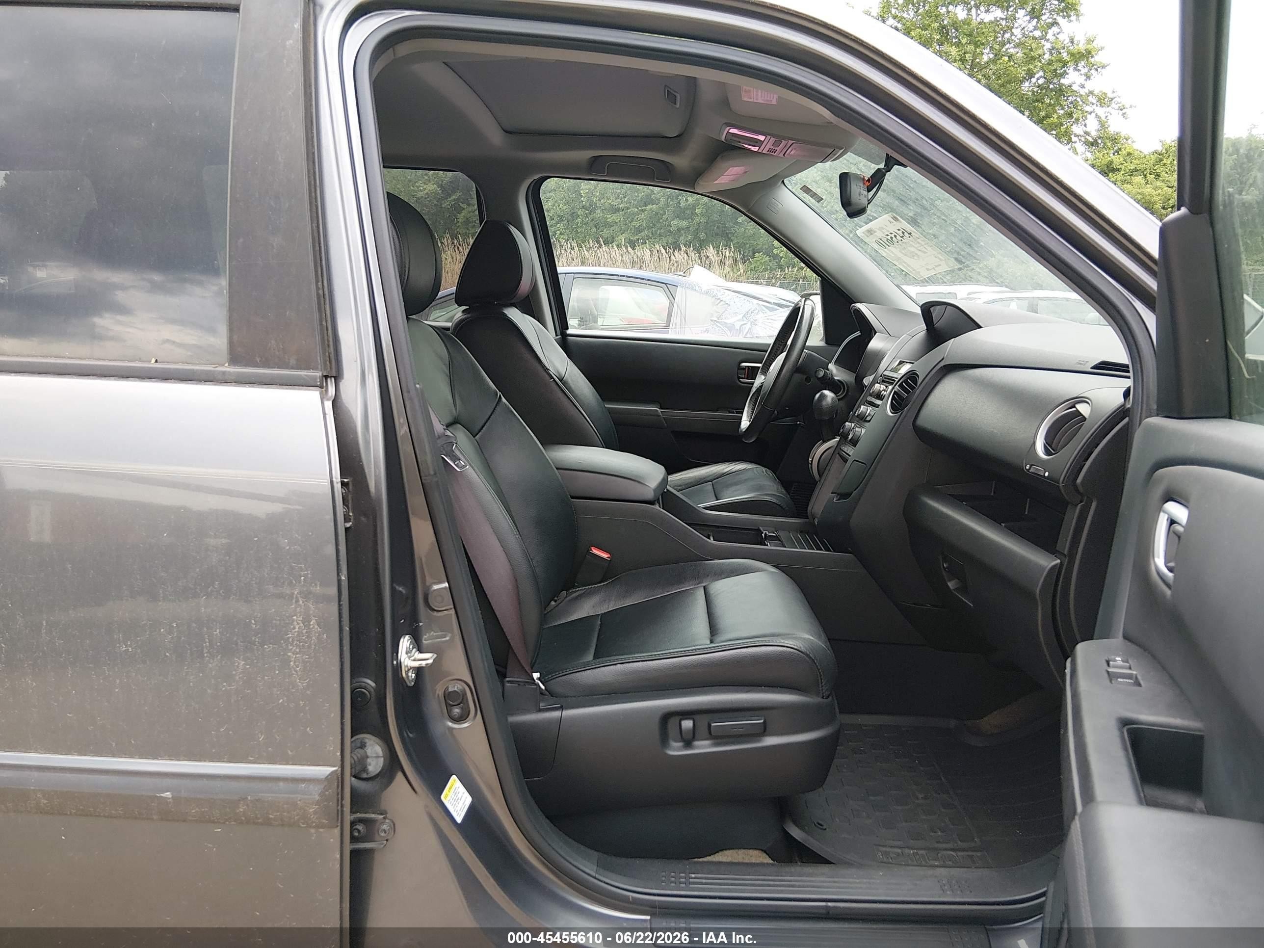 2013 Honda Pilot Ex-l Gray vin: 5FNYF4H57DB072703