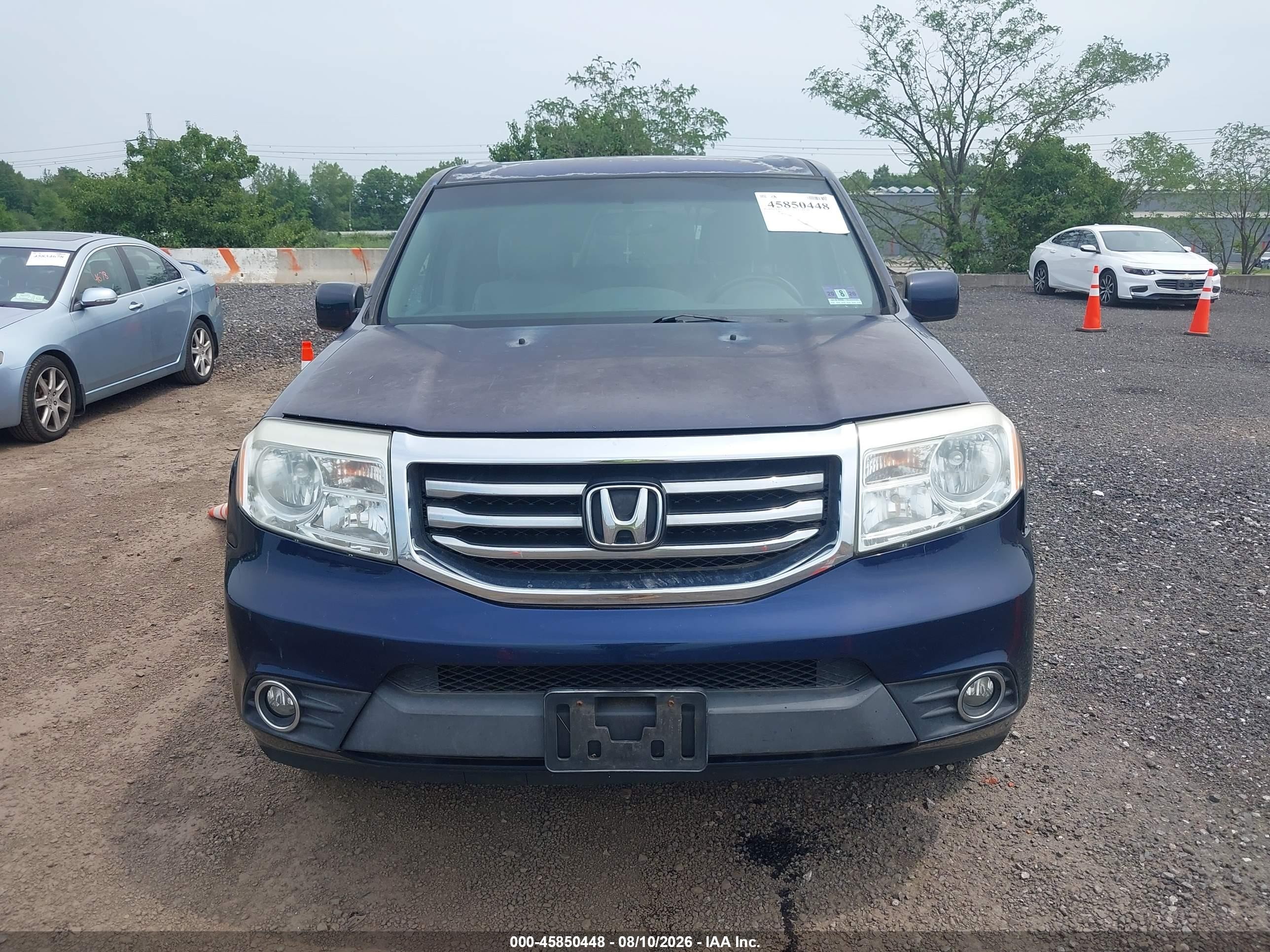 2013 Honda Pilot Ex-l Blue vin: 5FNYF4H57DB079246