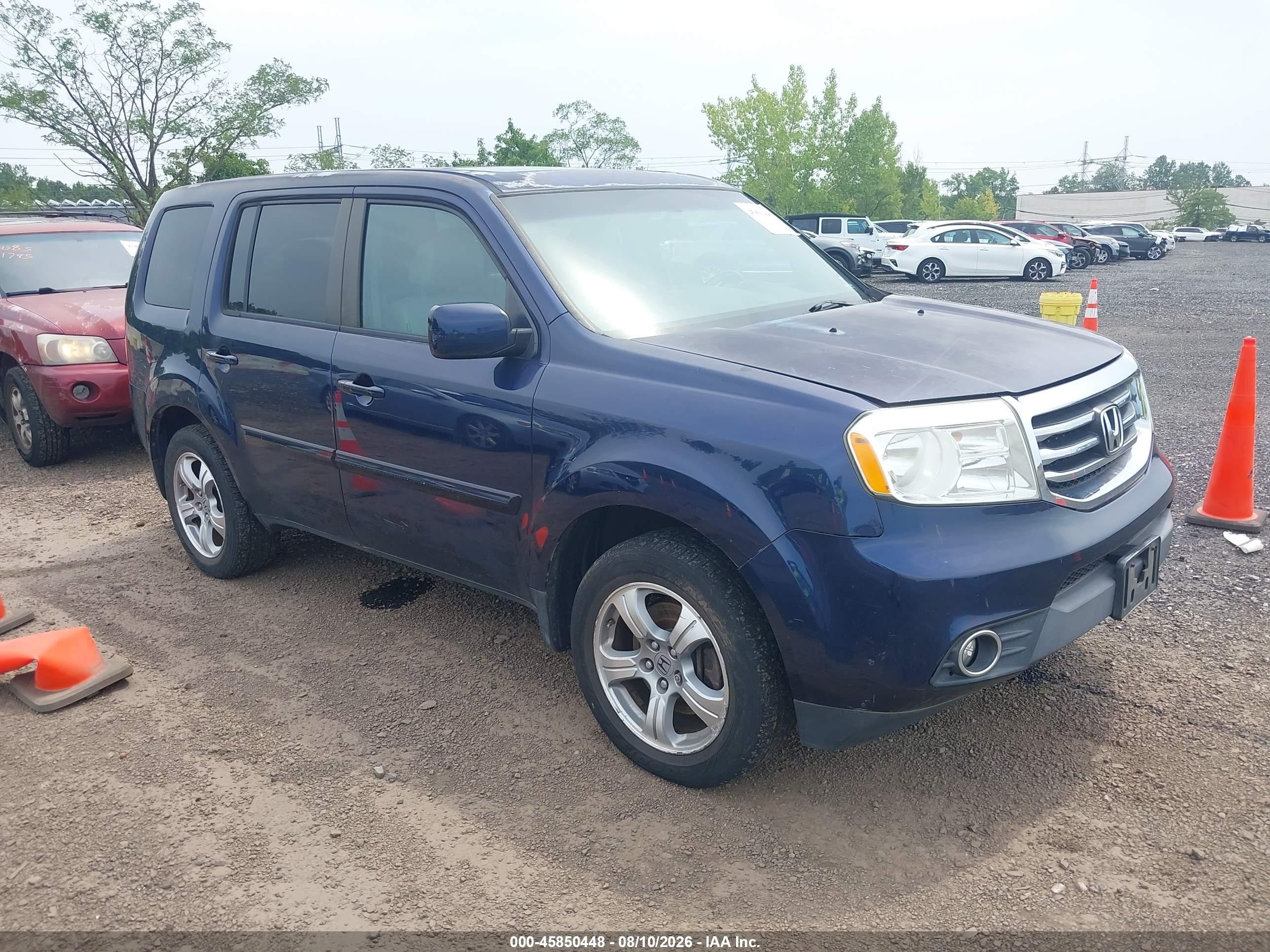 2013 Honda Pilot Ex-l Blue vin: 5FNYF4H57DB079246