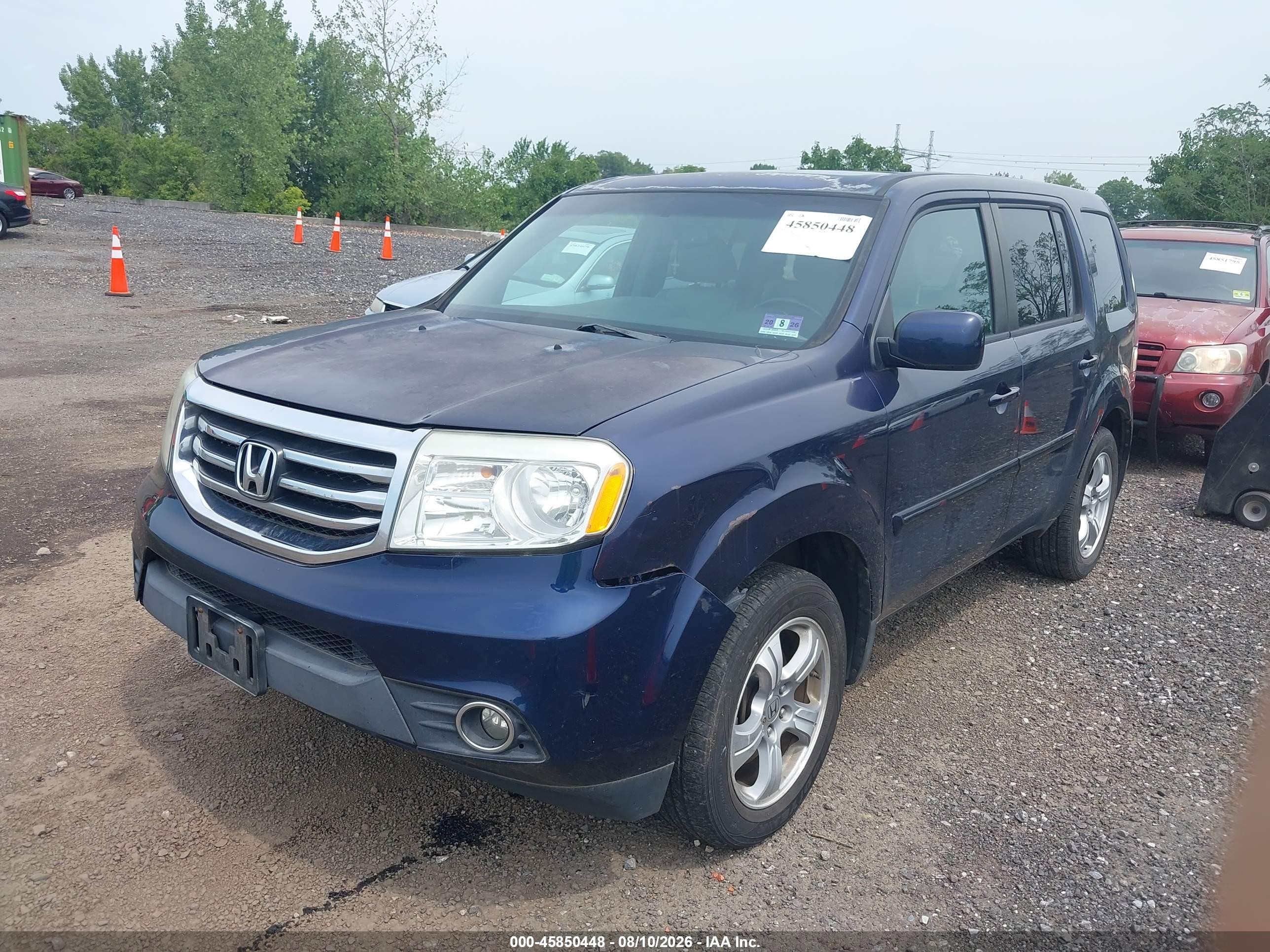 2013 Honda Pilot Ex-l Blue vin: 5FNYF4H57DB079246