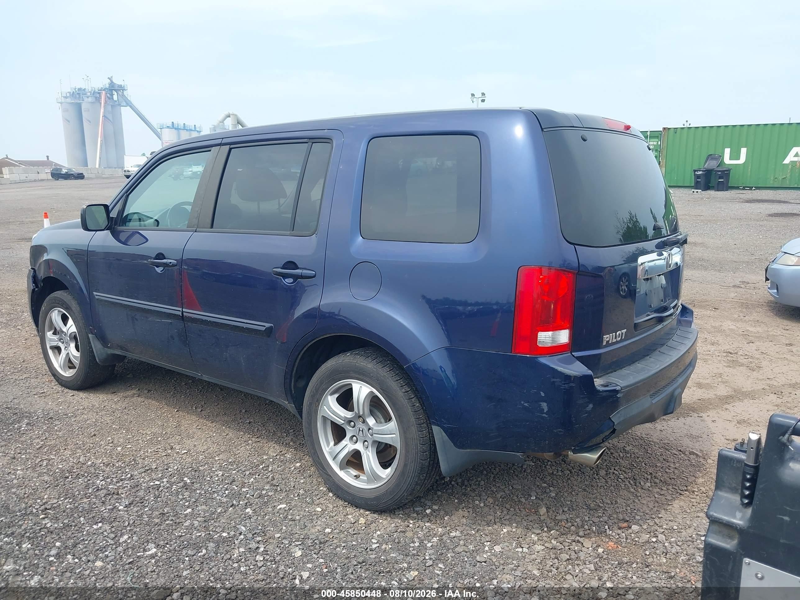 2013 Honda Pilot Ex-l Blue vin: 5FNYF4H57DB079246