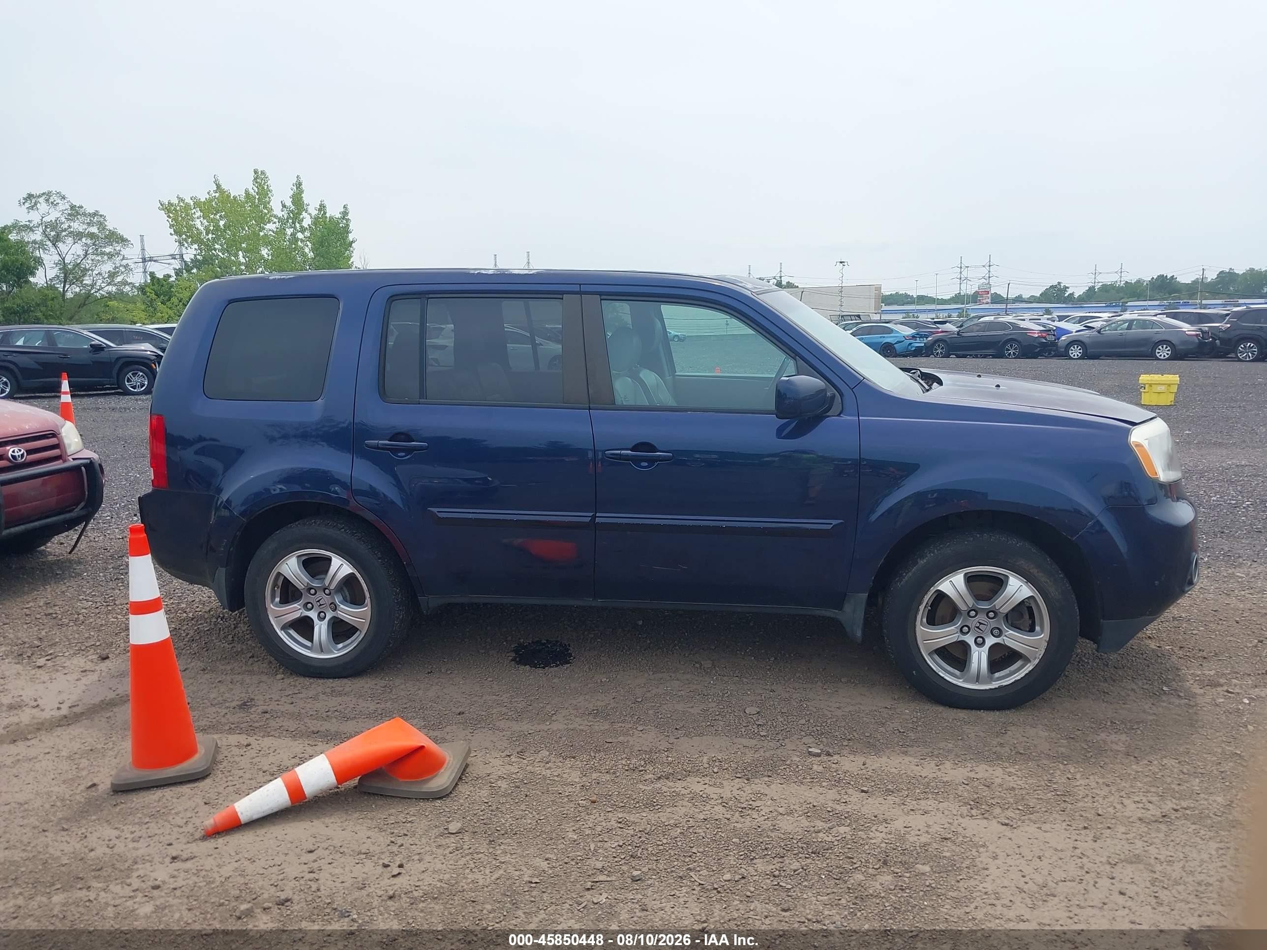 2013 Honda Pilot Ex-l Blue vin: 5FNYF4H57DB079246
