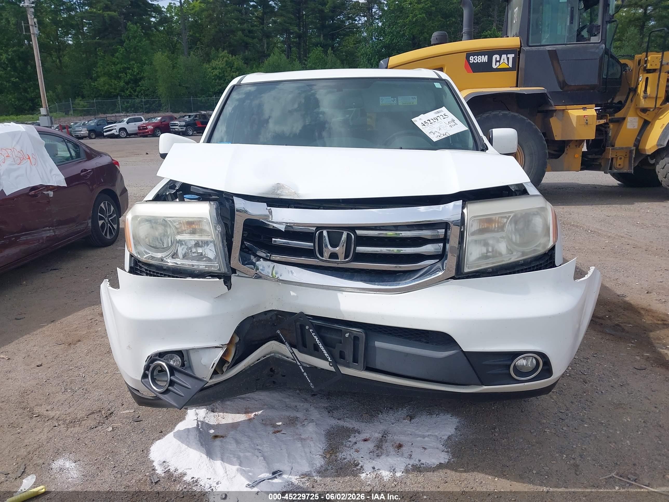 2013 Honda Pilot Ex-l White vin: 5FNYF4H57DB080980