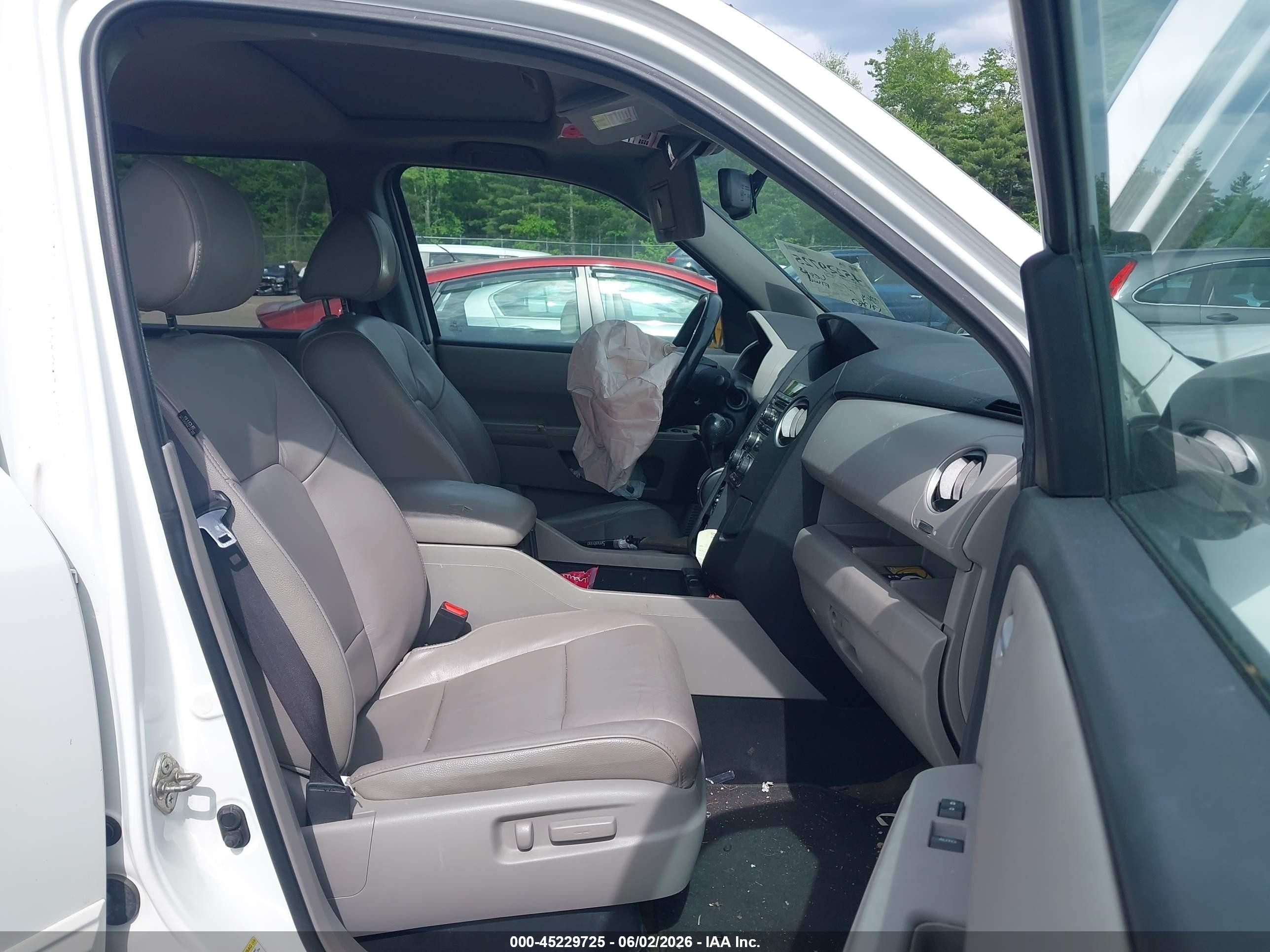 2013 Honda Pilot Ex-l White vin: 5FNYF4H57DB080980
