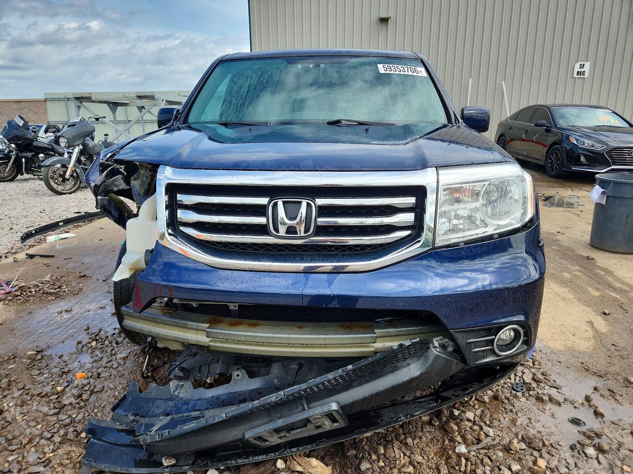 2013 Honda Pilot Exl Blue vin: 5FNYF4H57DB086181
