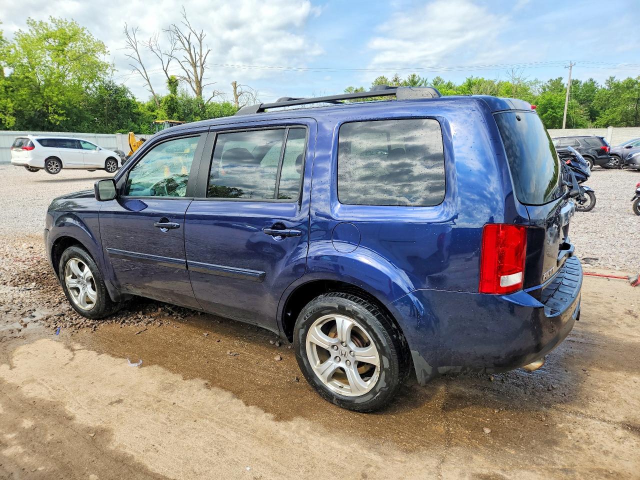 2013 Honda Pilot Exl Blue vin: 5FNYF4H57DB086181