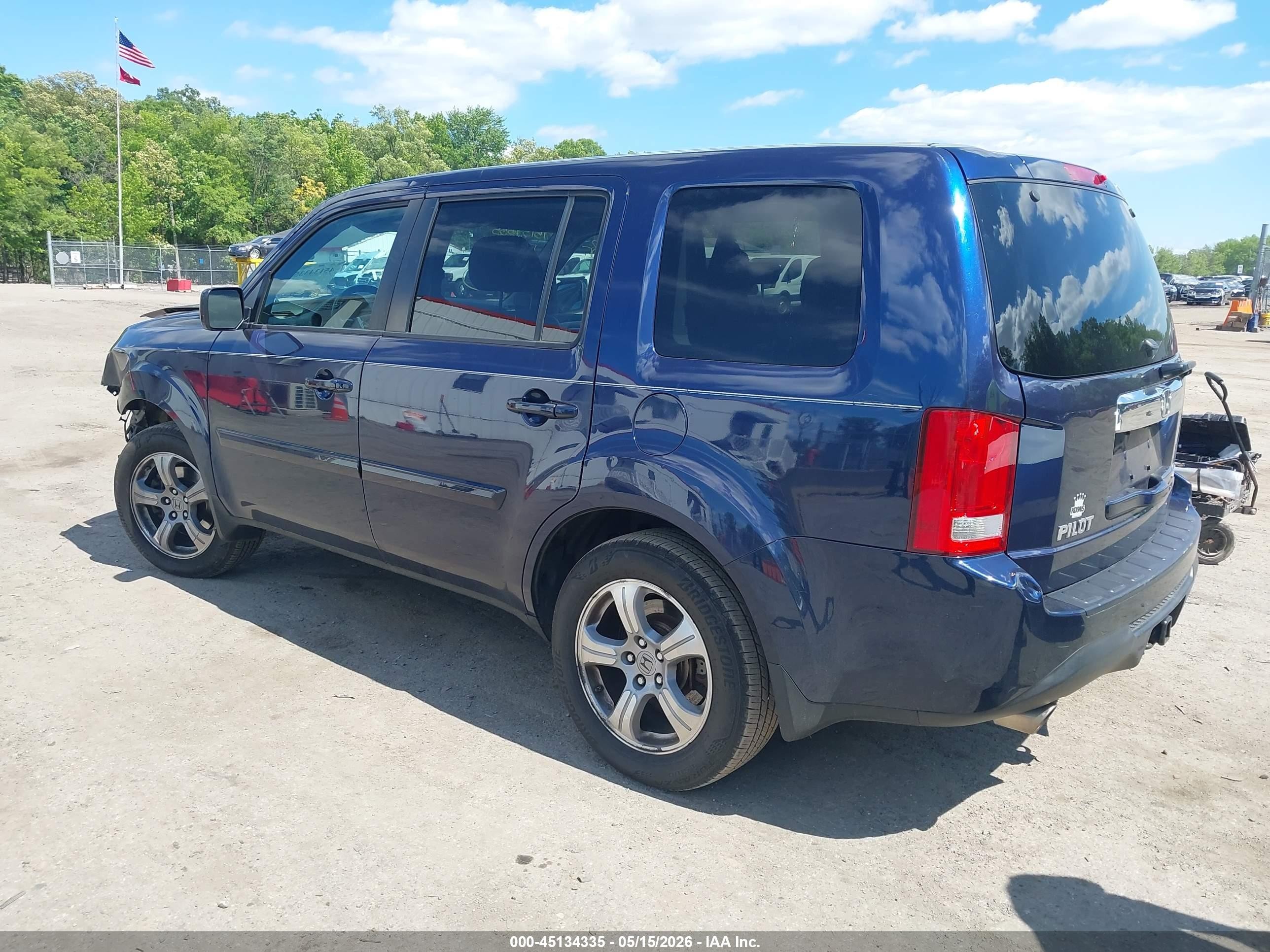 2014 Honda Pilot Ex-l Dark Blue vin: 5FNYF4H57EB014916