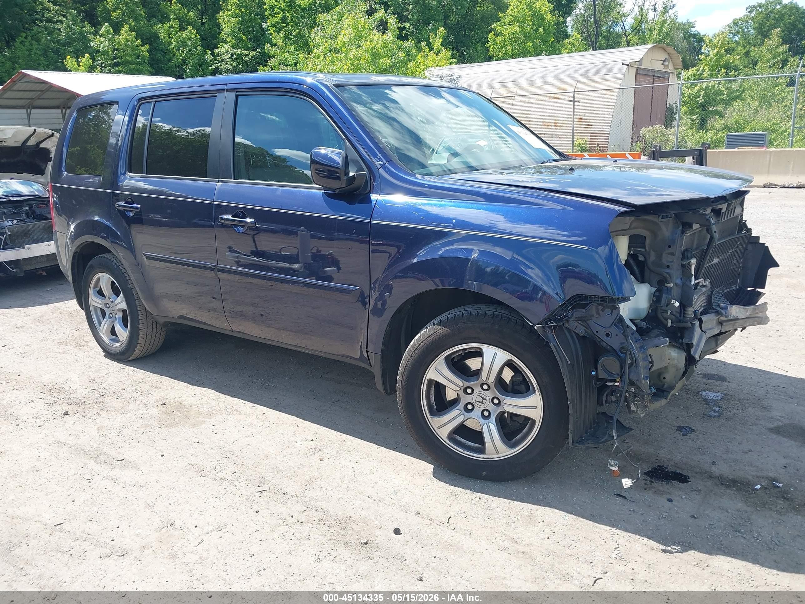 2014 Honda Pilot Ex-l Dark Blue vin: 5FNYF4H57EB014916