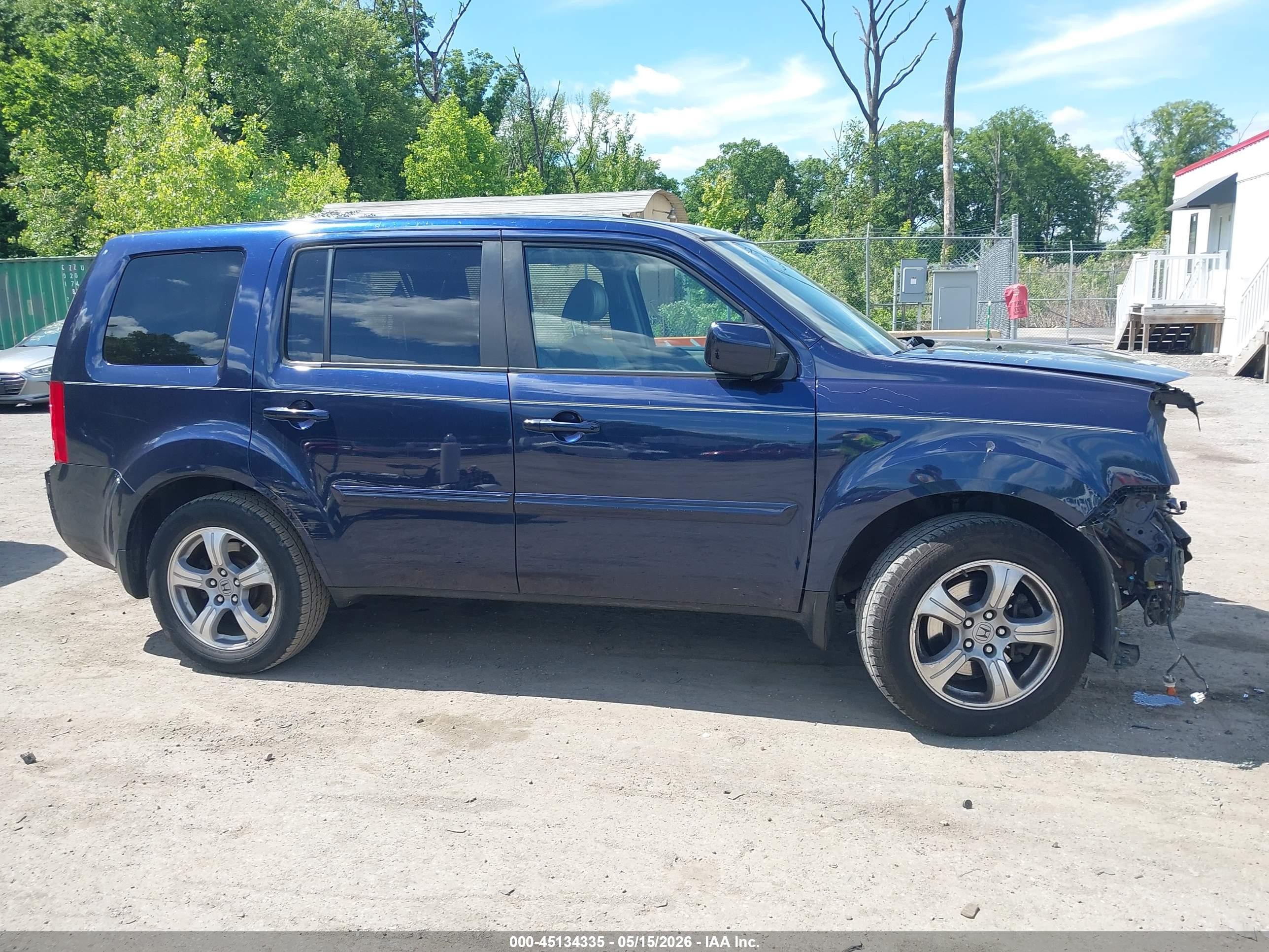 2014 Honda Pilot Ex-l Dark Blue vin: 5FNYF4H57EB014916