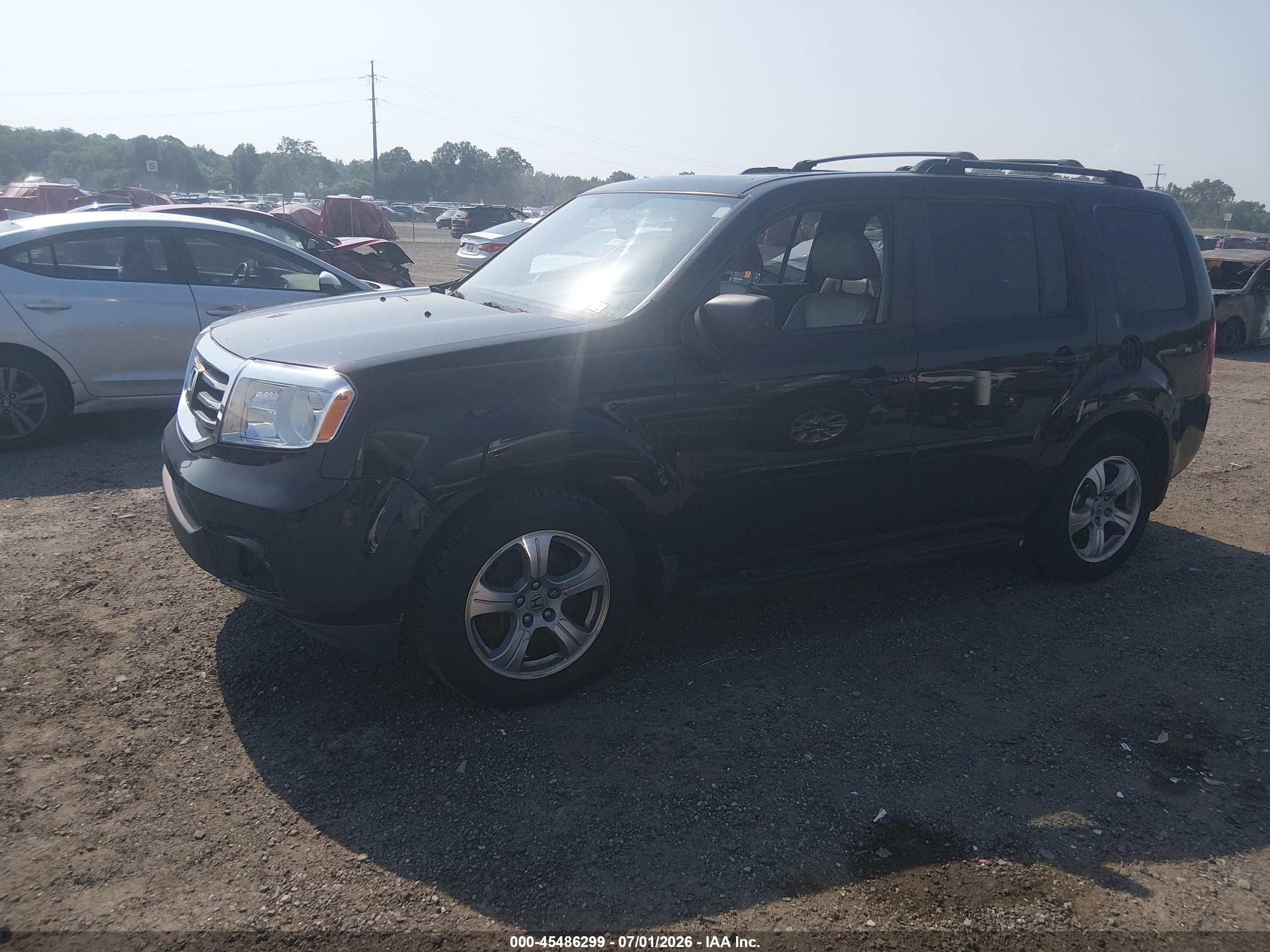 2014 Honda Pilot Ex-l Синий vin: 5FNYF4H57EB018223