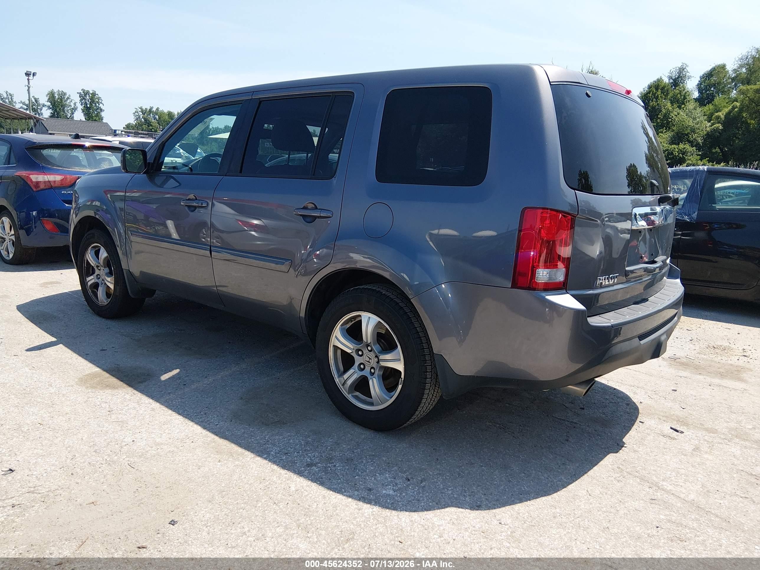 2014 Honda Pilot Ex-l Gray vin: 5FNYF4H57EB029299
