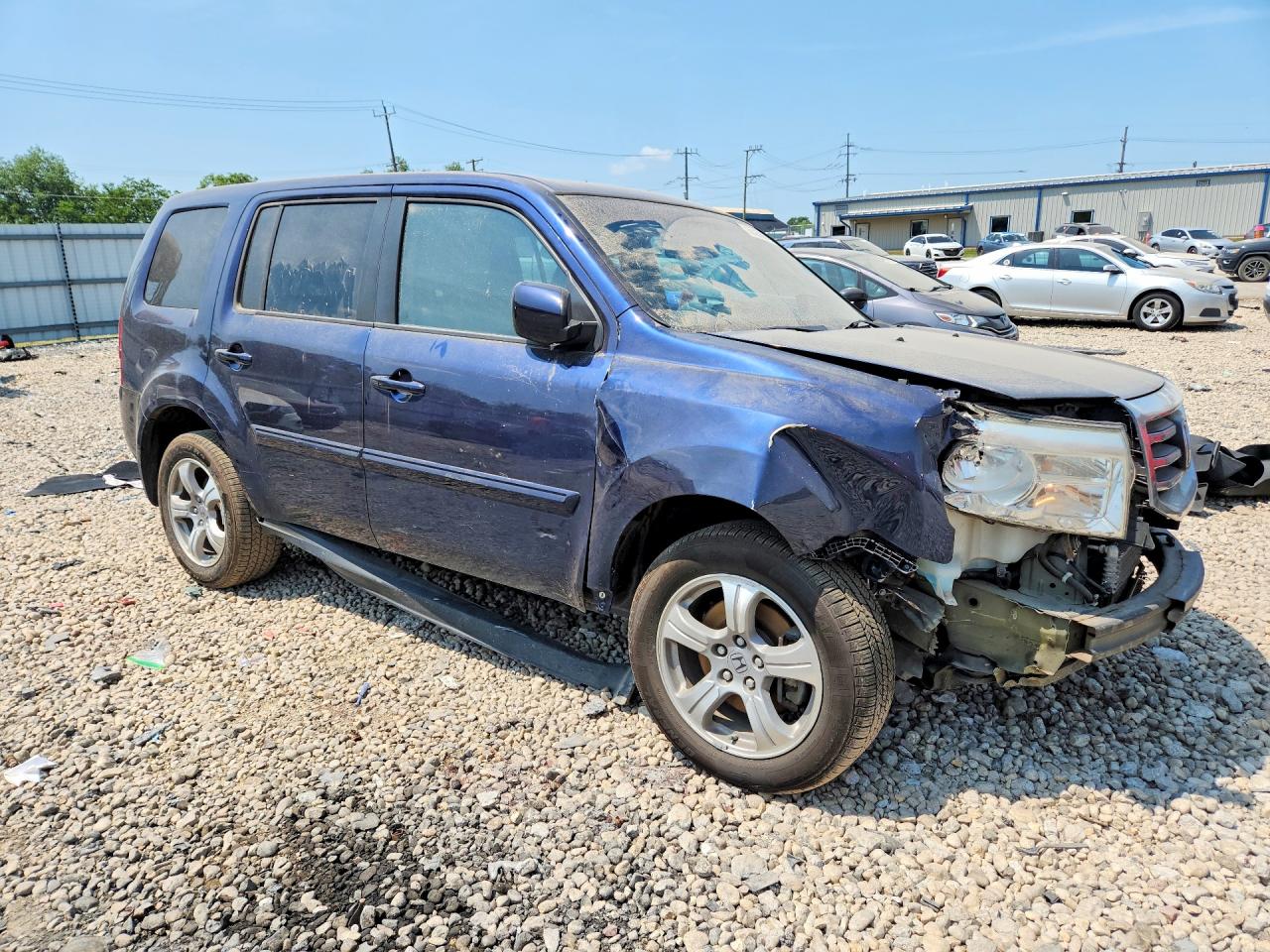 2014 Honda Pilot Exl Blue vin: 5FNYF4H57EB042246