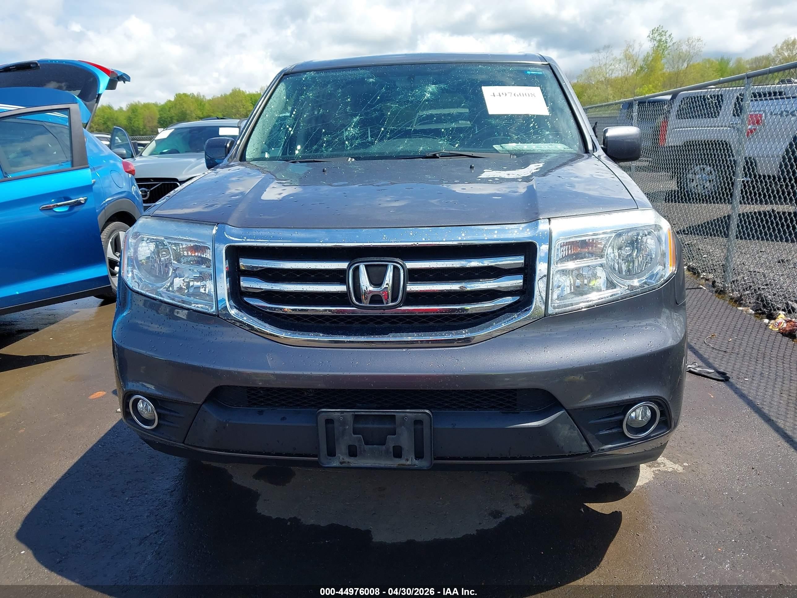 2014 Honda Pilot Ex-l Gray vin: 5FNYF4H57EB043607