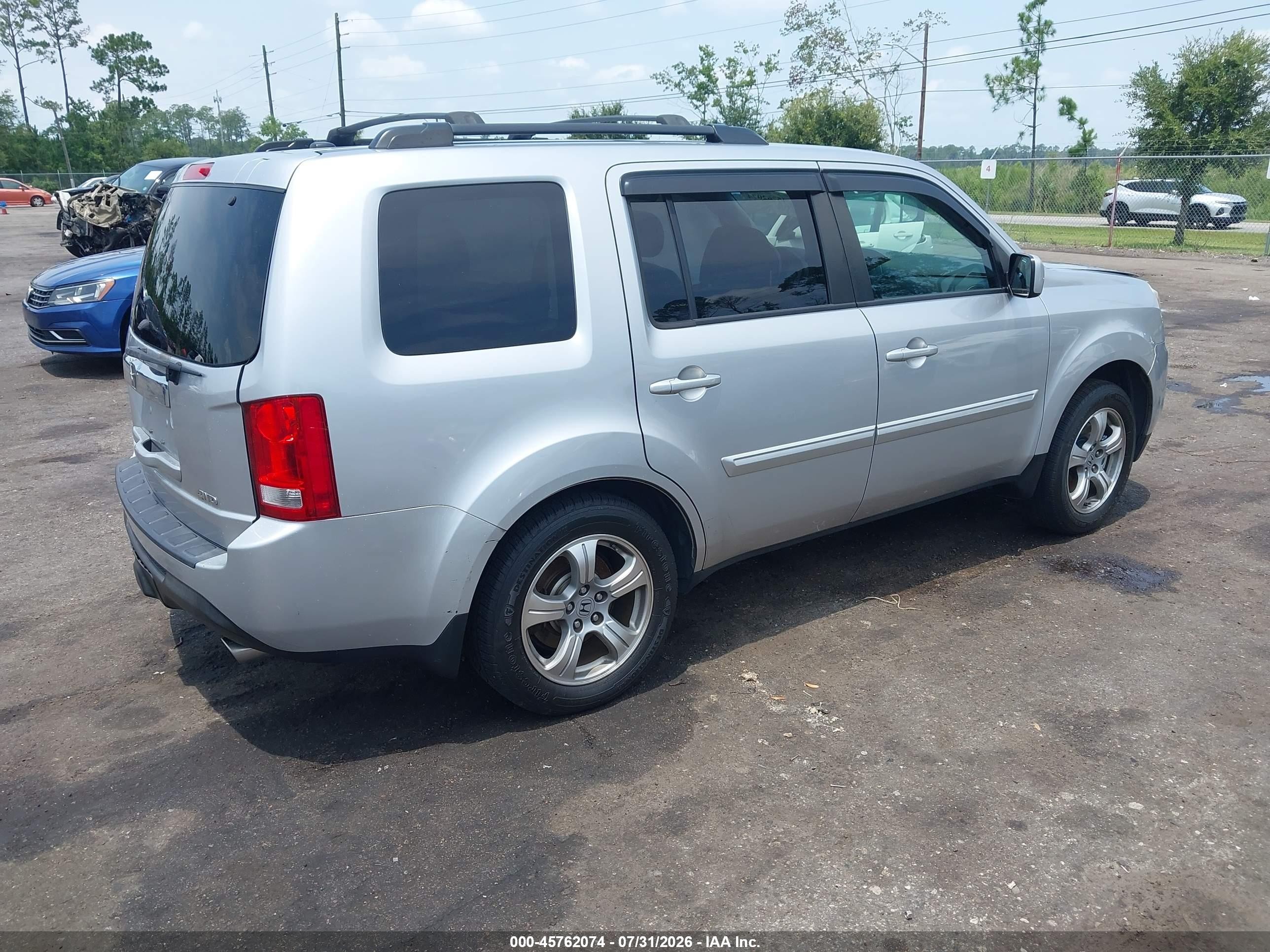 2015 Honda Pilot Ex-l Gray vin: 5FNYF4H57FB008146