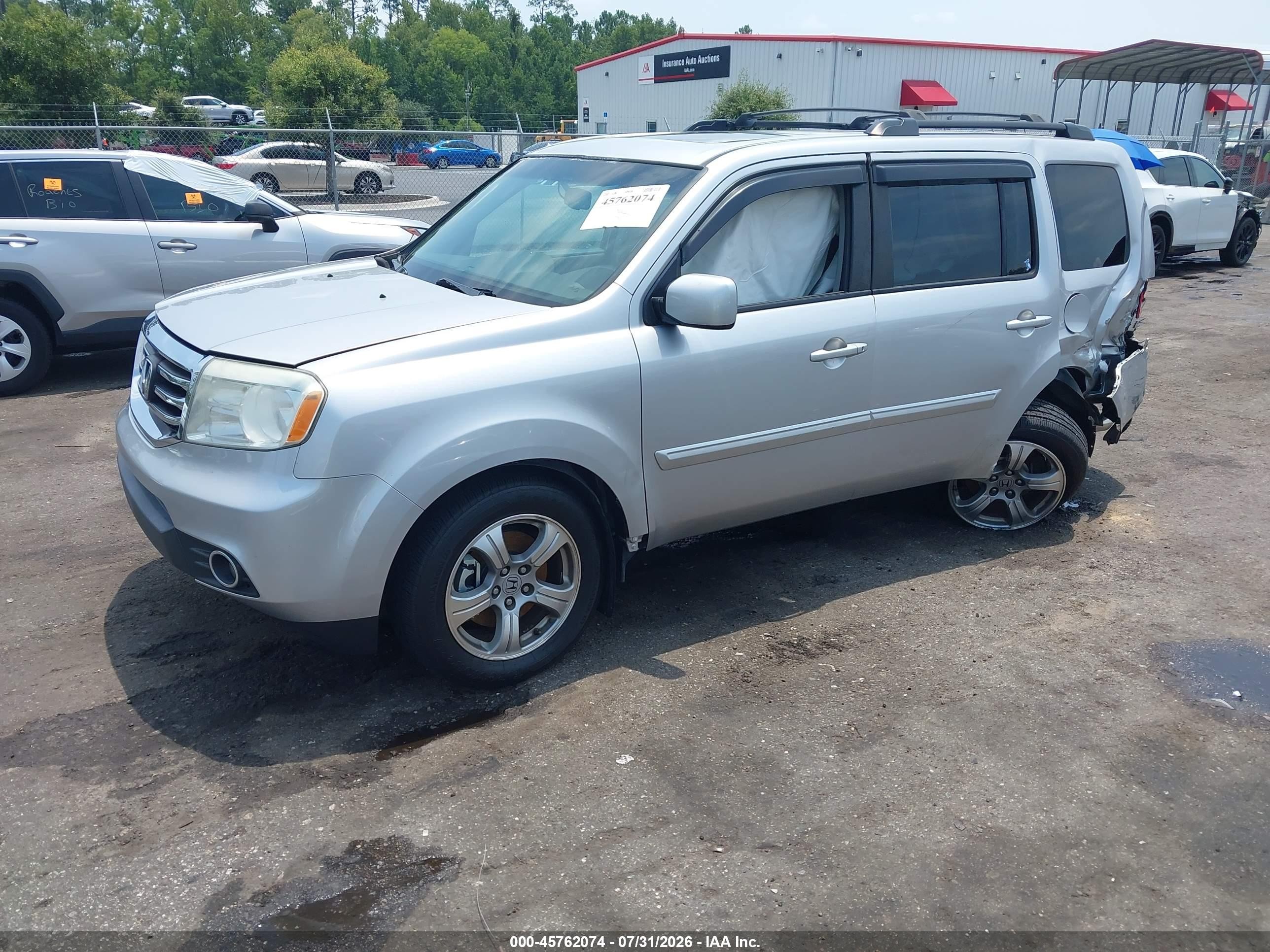 2015 Honda Pilot Ex-l Gray vin: 5FNYF4H57FB008146