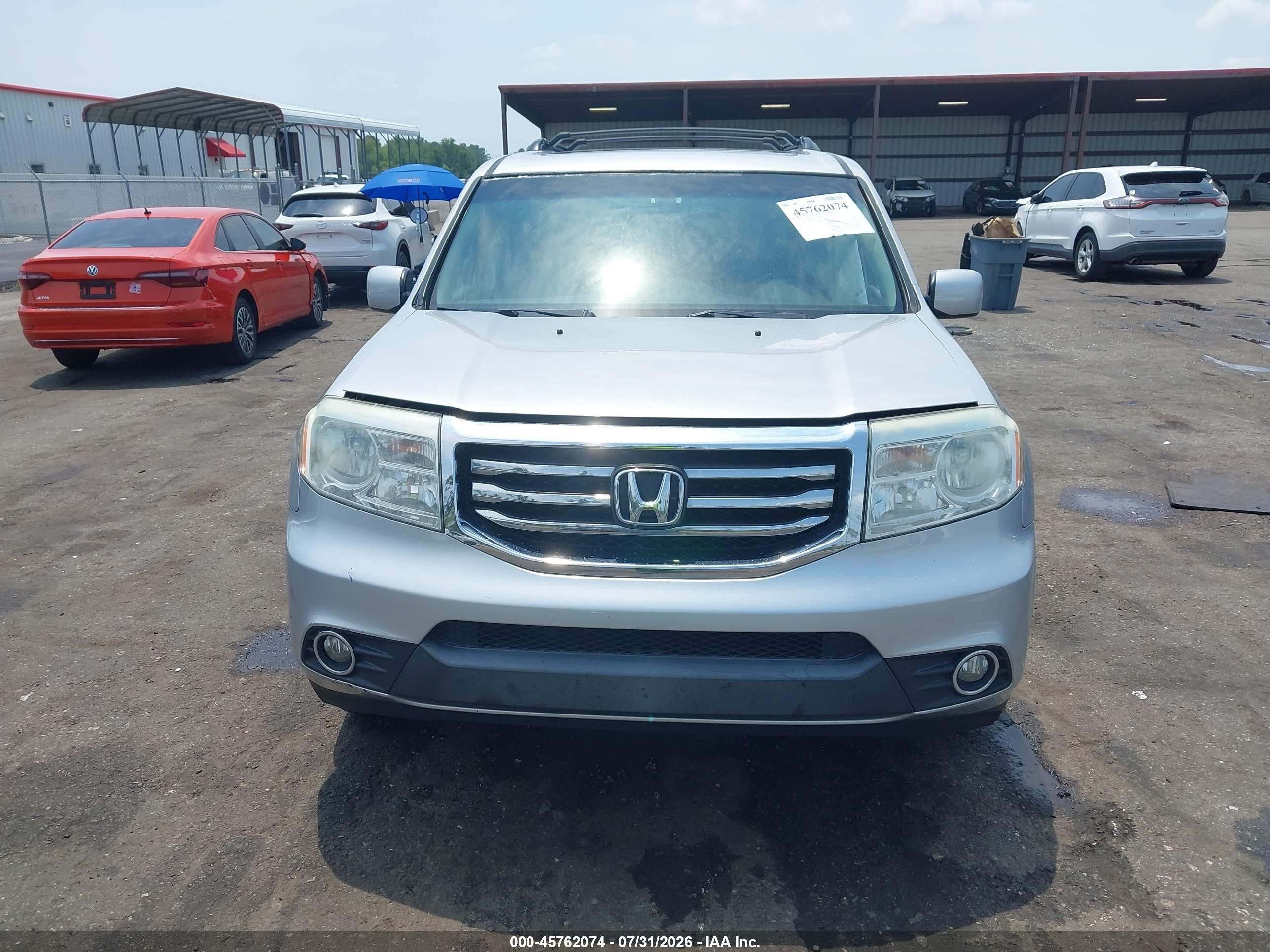 2015 Honda Pilot Ex-l Gray vin: 5FNYF4H57FB008146