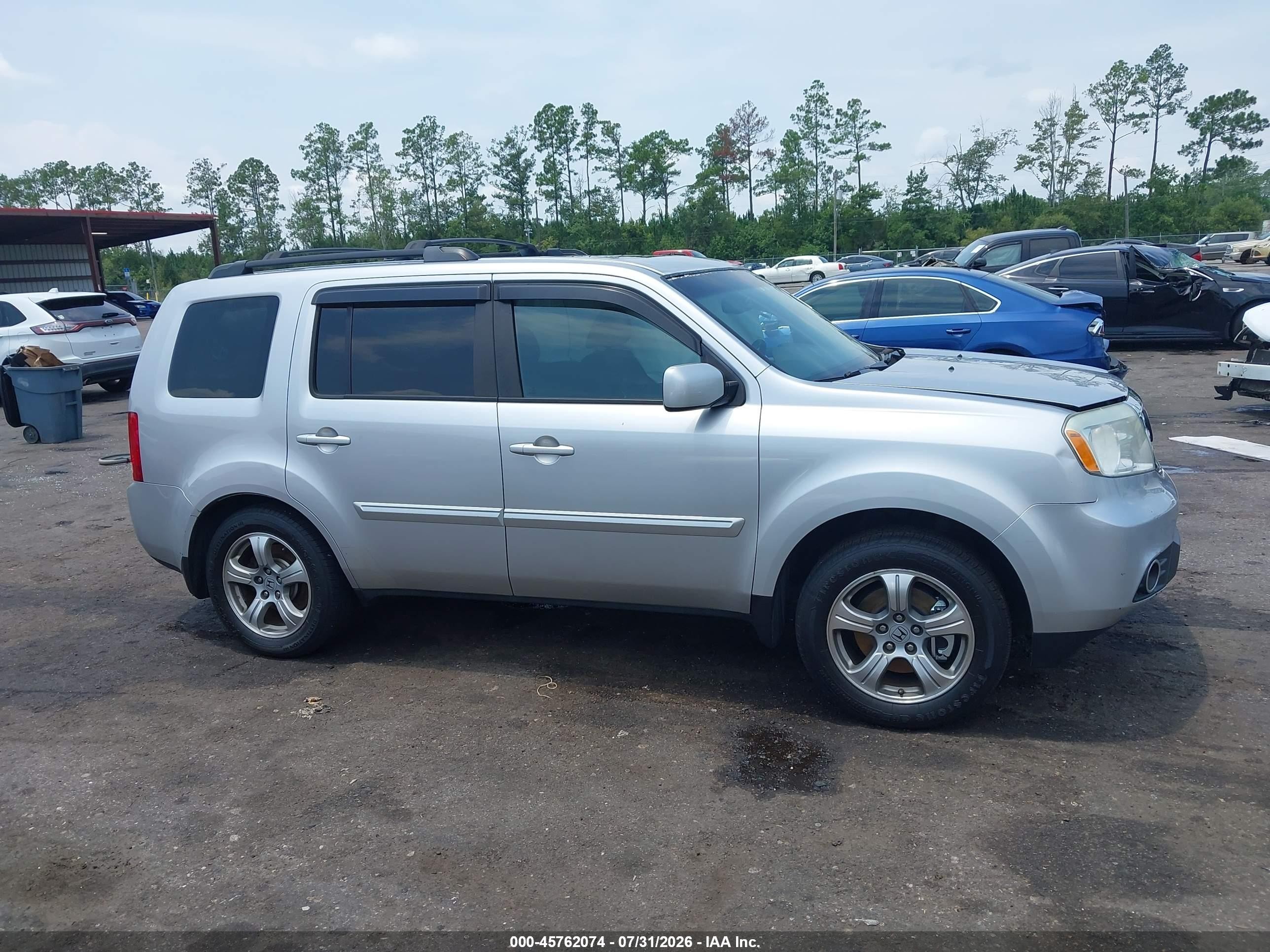 2015 Honda Pilot Ex-l Gray vin: 5FNYF4H57FB008146