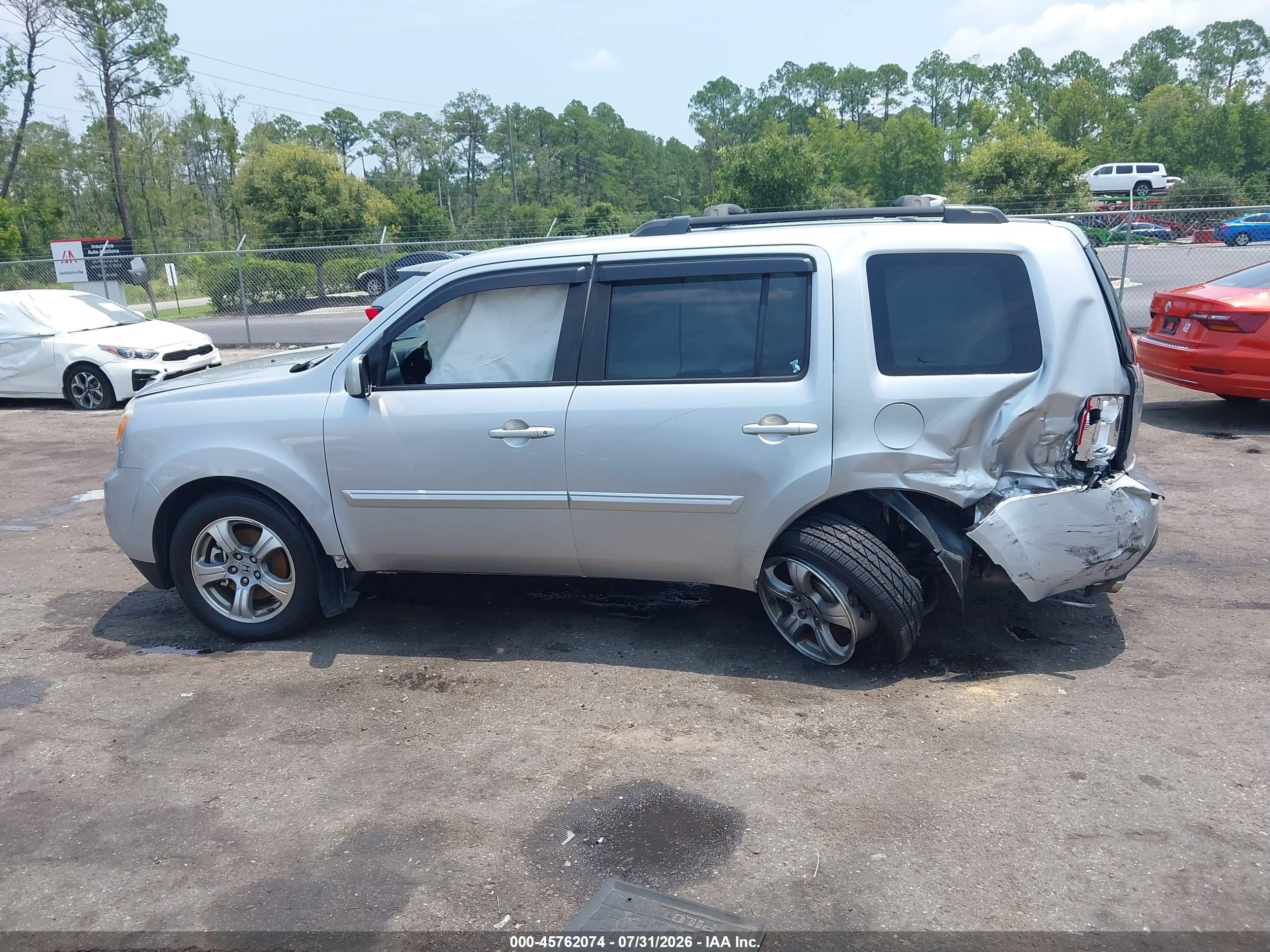 2015 Honda Pilot Ex-l Gray vin: 5FNYF4H57FB008146