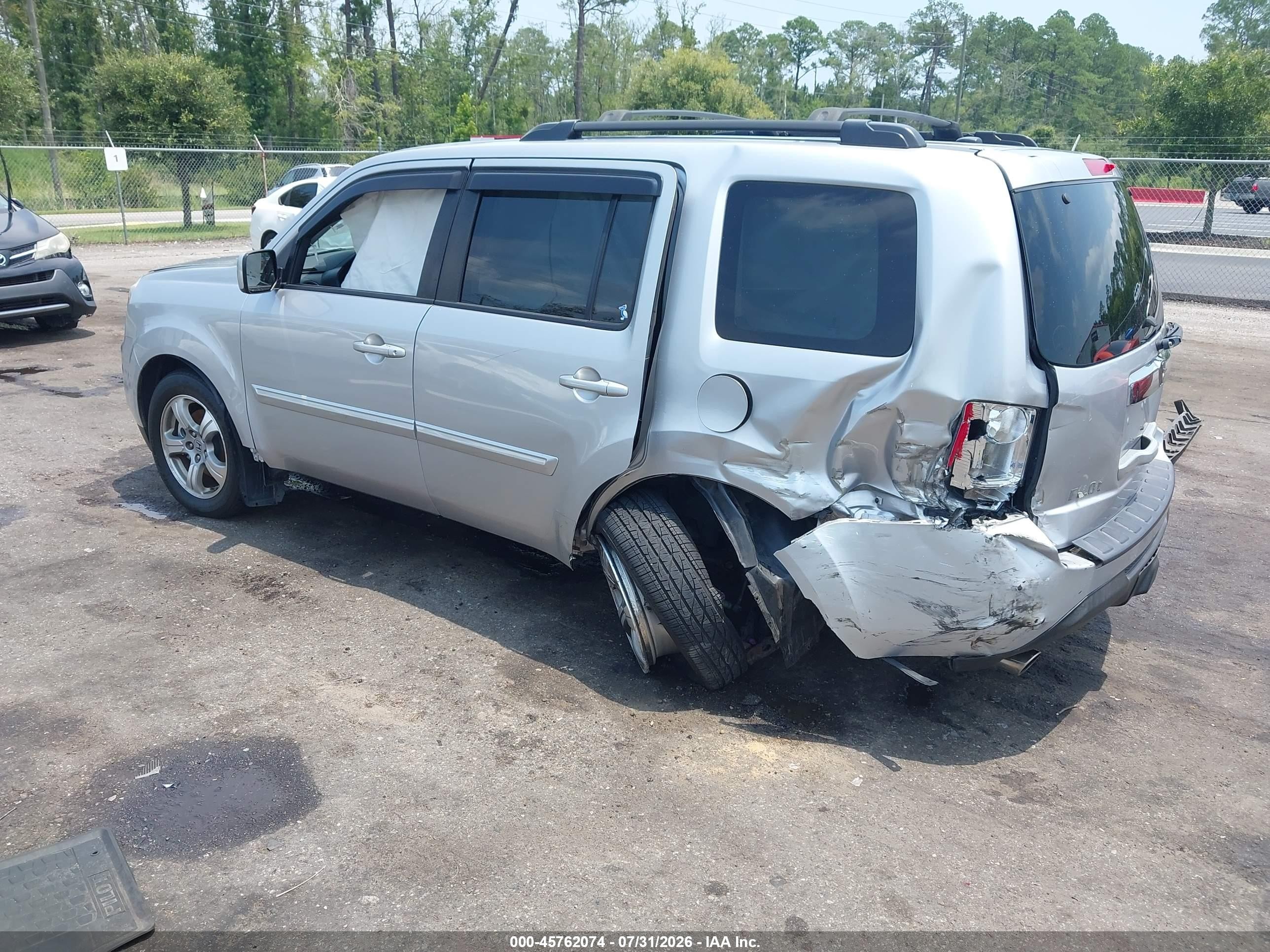 2015 Honda Pilot Ex-l Gray vin: 5FNYF4H57FB008146