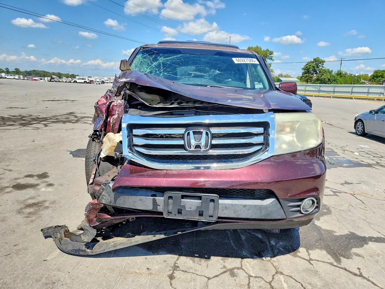 2015 Honda Pilot Exl Burgundy vin: 5FNYF4H57FB029059