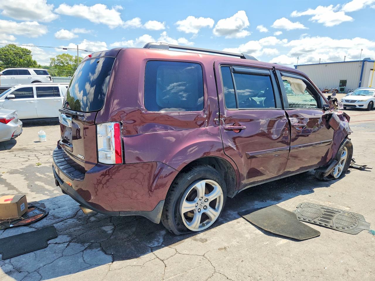 2015 Honda Pilot Exl Burgundy vin: 5FNYF4H57FB029059