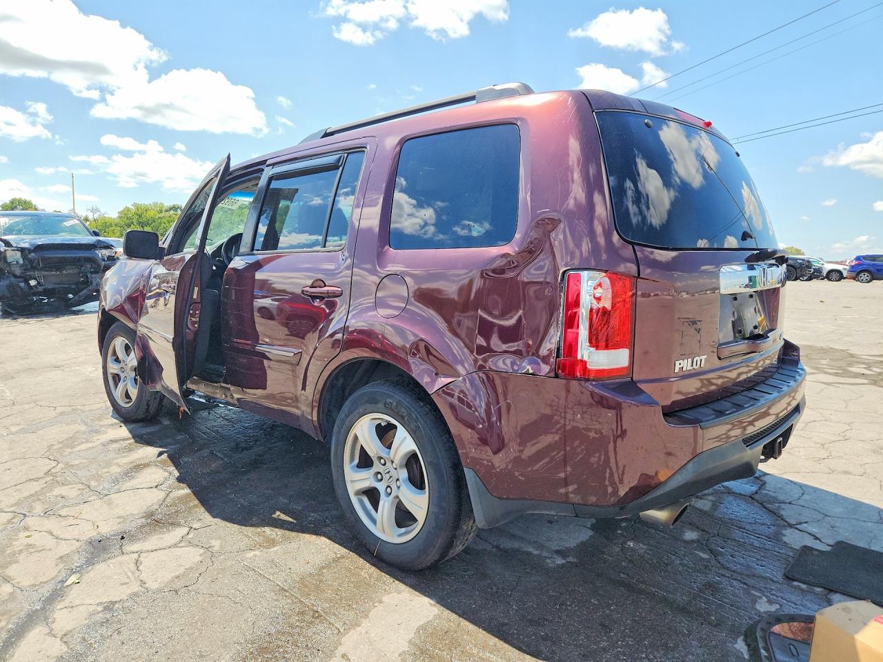 2015 Honda Pilot Exl Burgundy vin: 5FNYF4H57FB029059