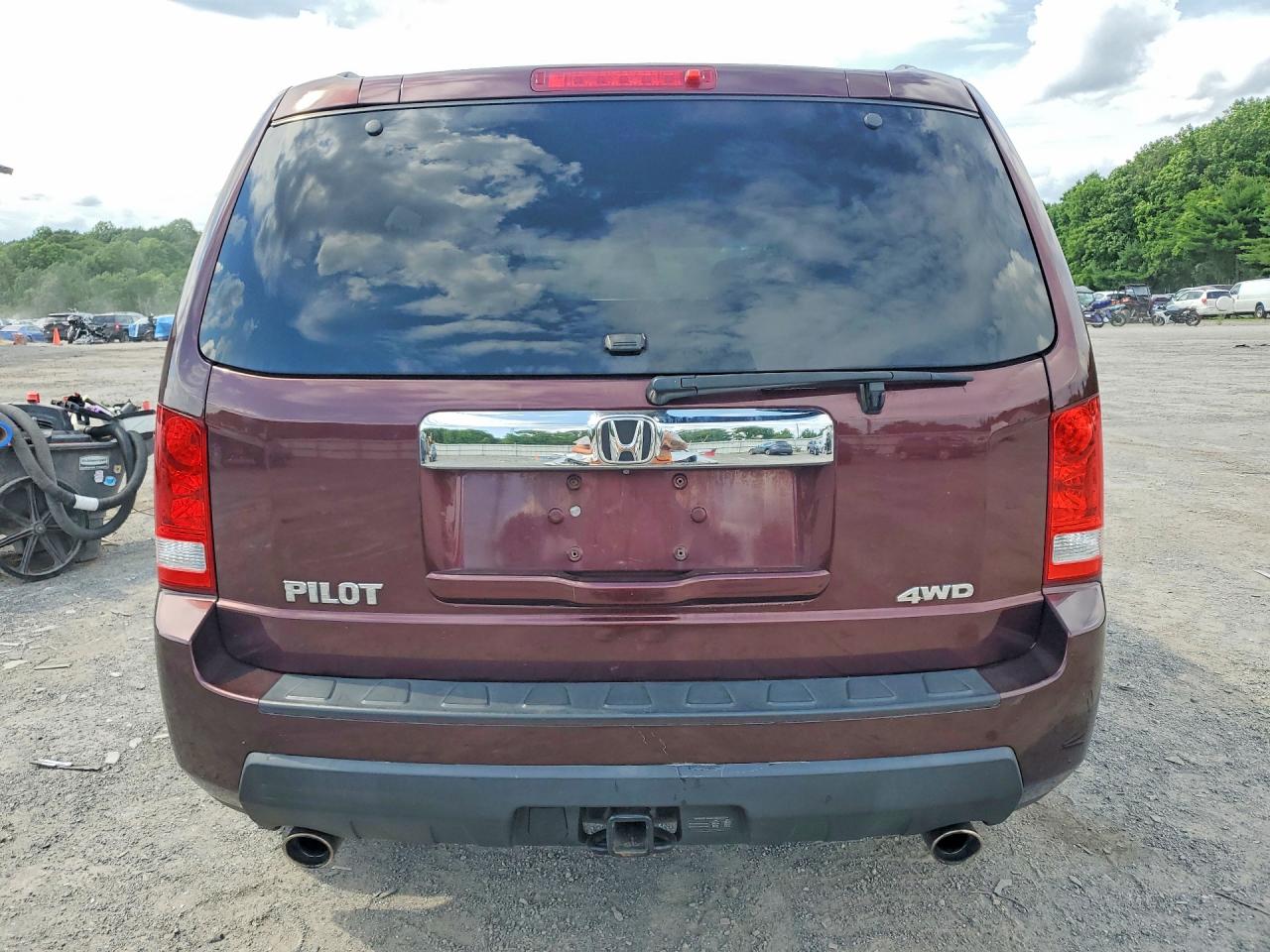 2010 Honda Pilot Exl Burgundy vin: 5FNYF4H58AB026423