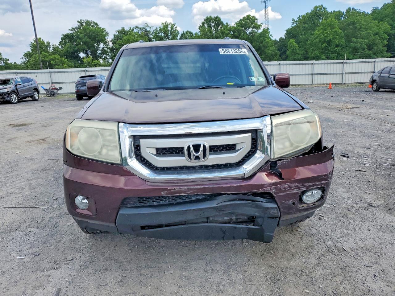 2010 Honda Pilot Exl Burgundy vin: 5FNYF4H58AB026423