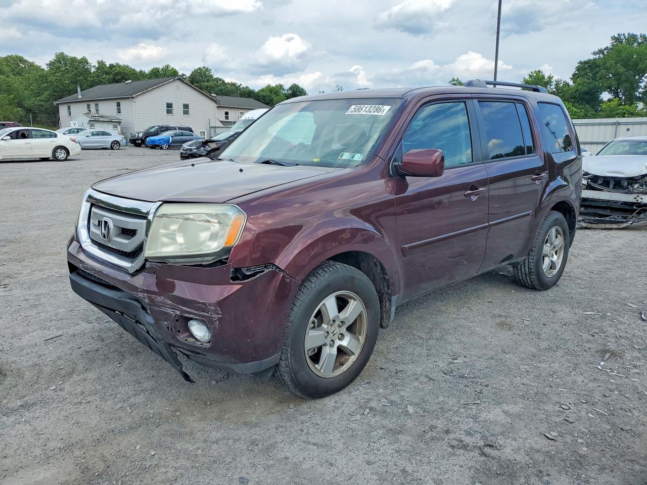 2010 Honda Pilot Exl Burgundy vin: 5FNYF4H58AB026423