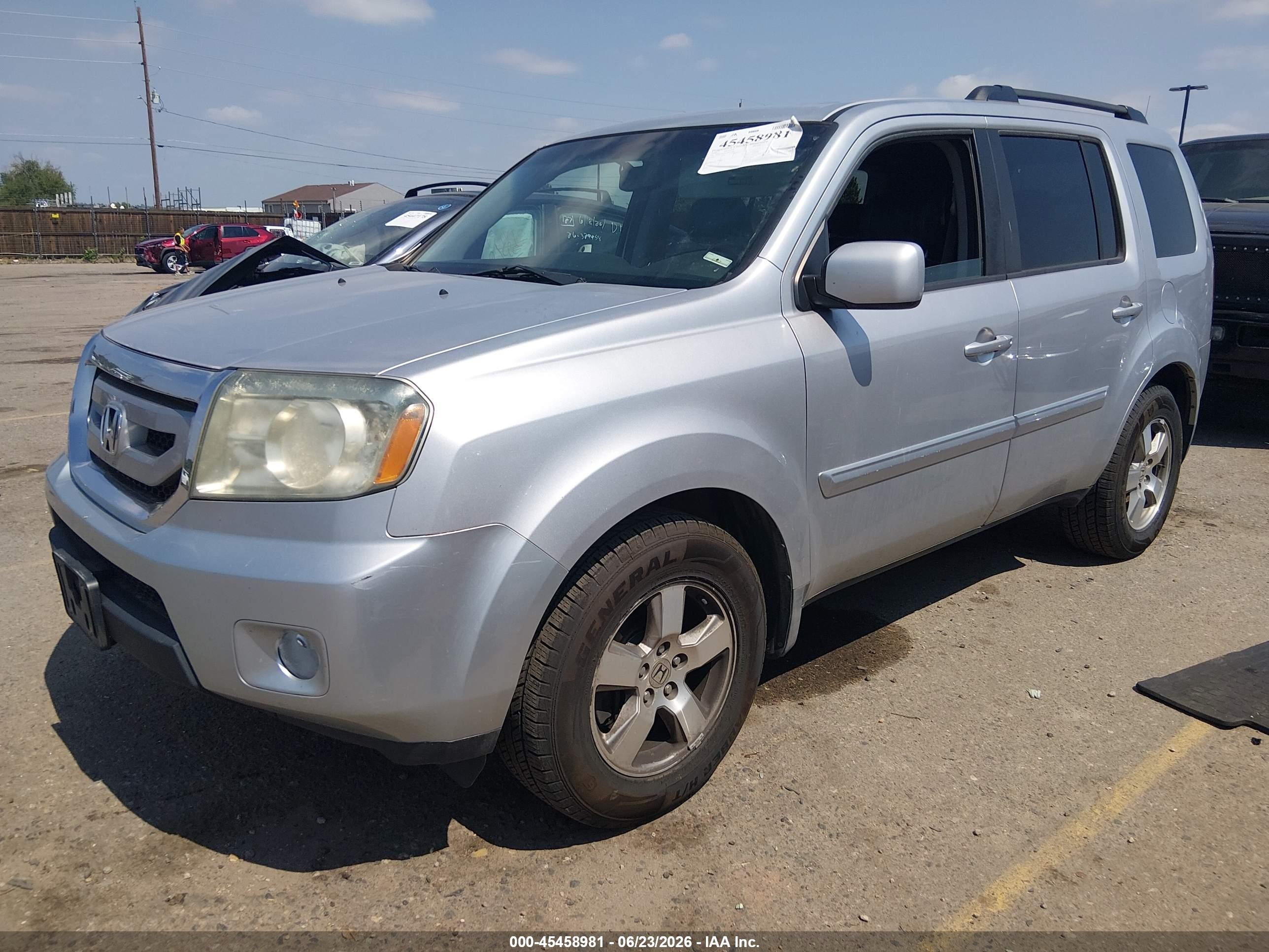 2010 Honda Pilot Ex-l Silver vin: 5FNYF4H58AB027796