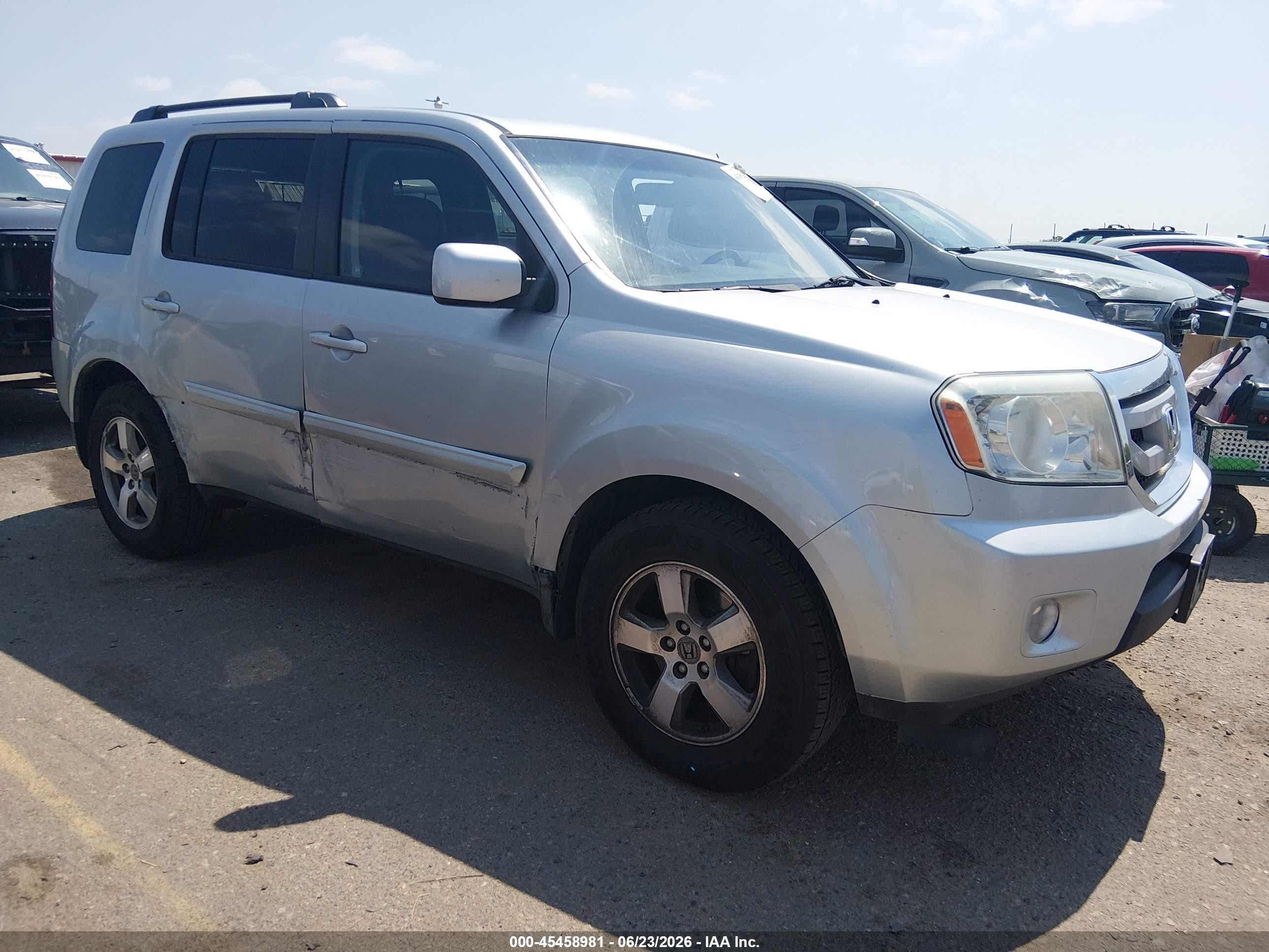 2010 Honda Pilot Ex-l Silver vin: 5FNYF4H58AB027796