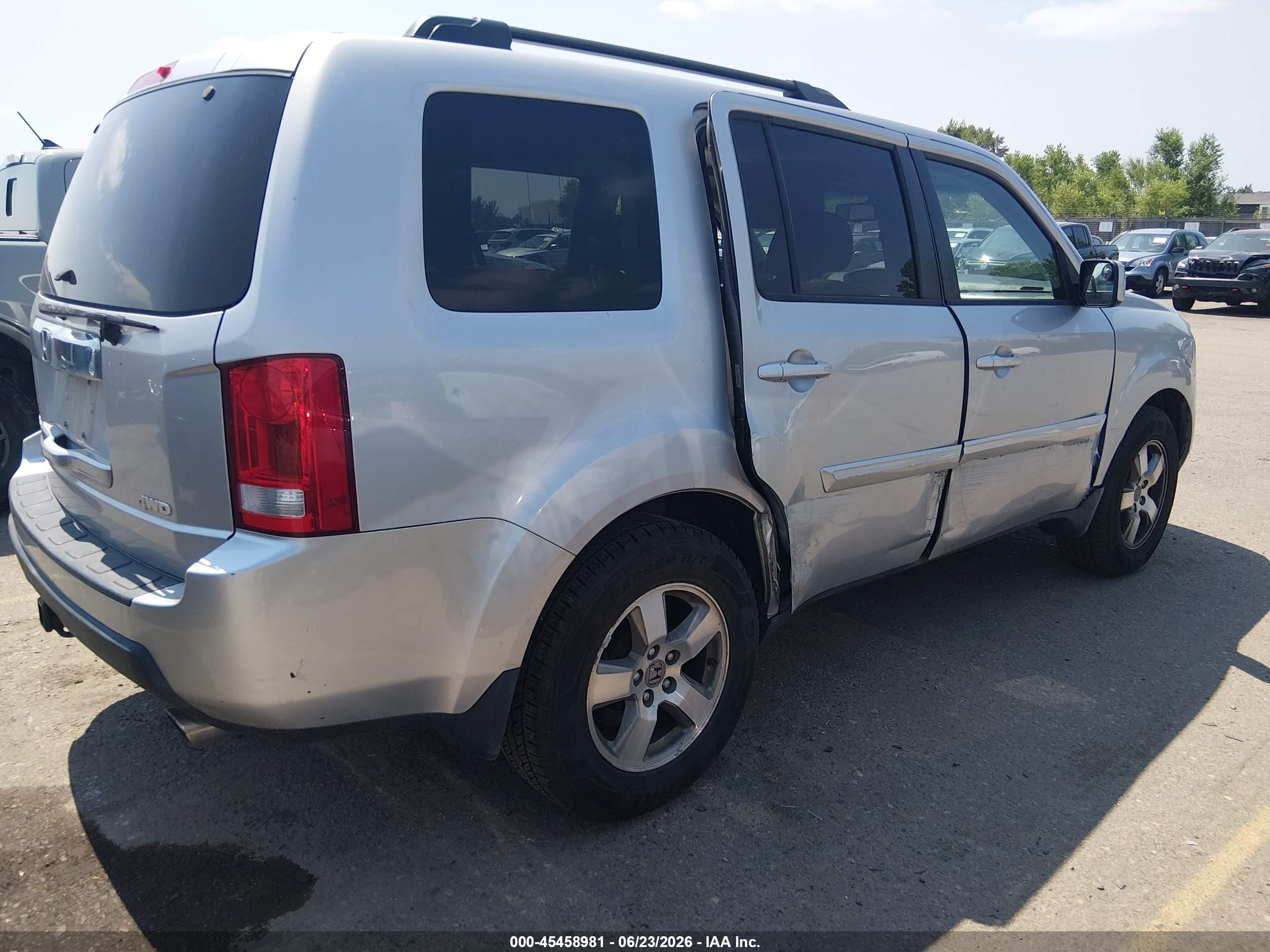 2010 Honda Pilot Ex-l Silver vin: 5FNYF4H58AB027796