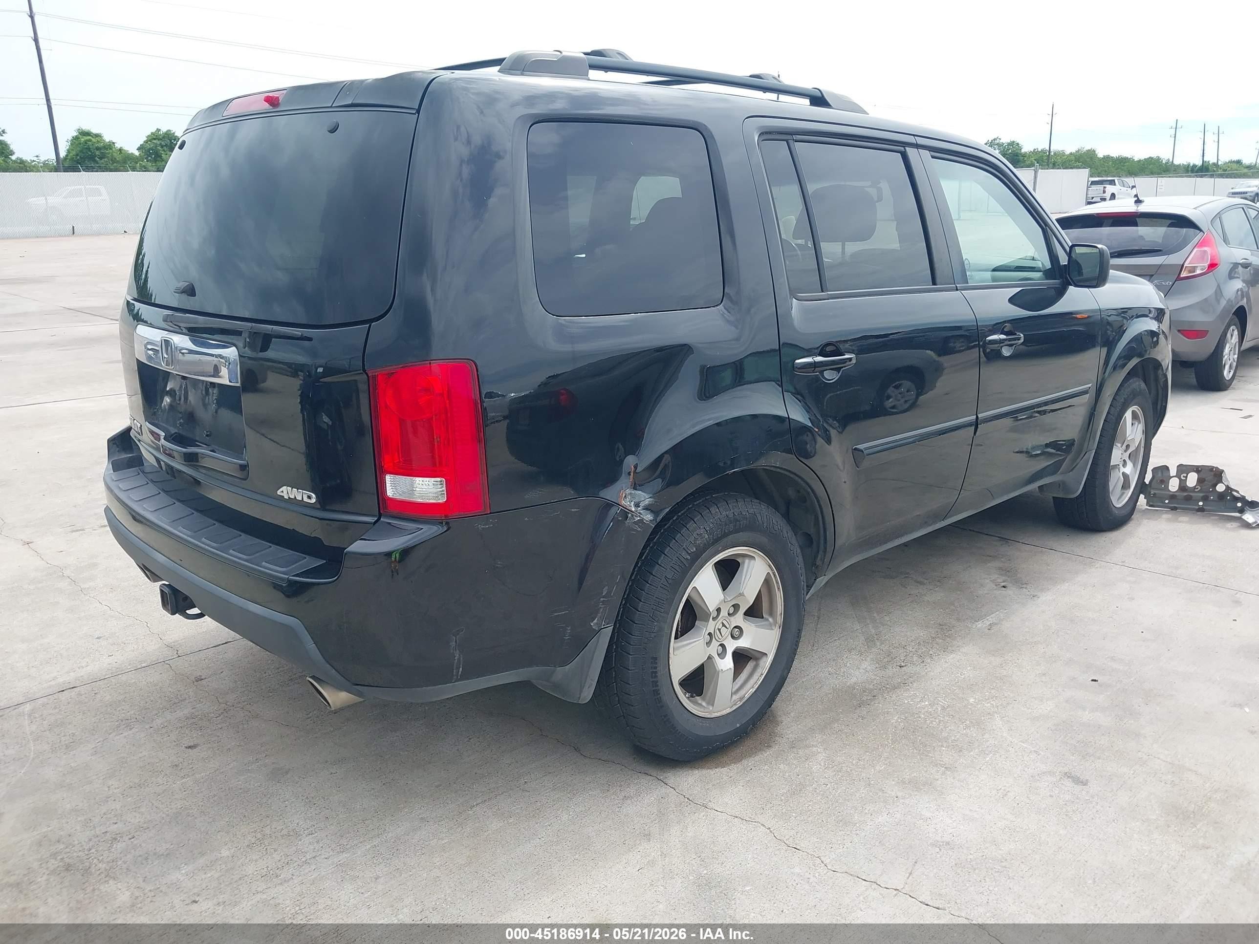 2010 Honda Pilot Ex-l Black vin: 5FNYF4H58AB504503