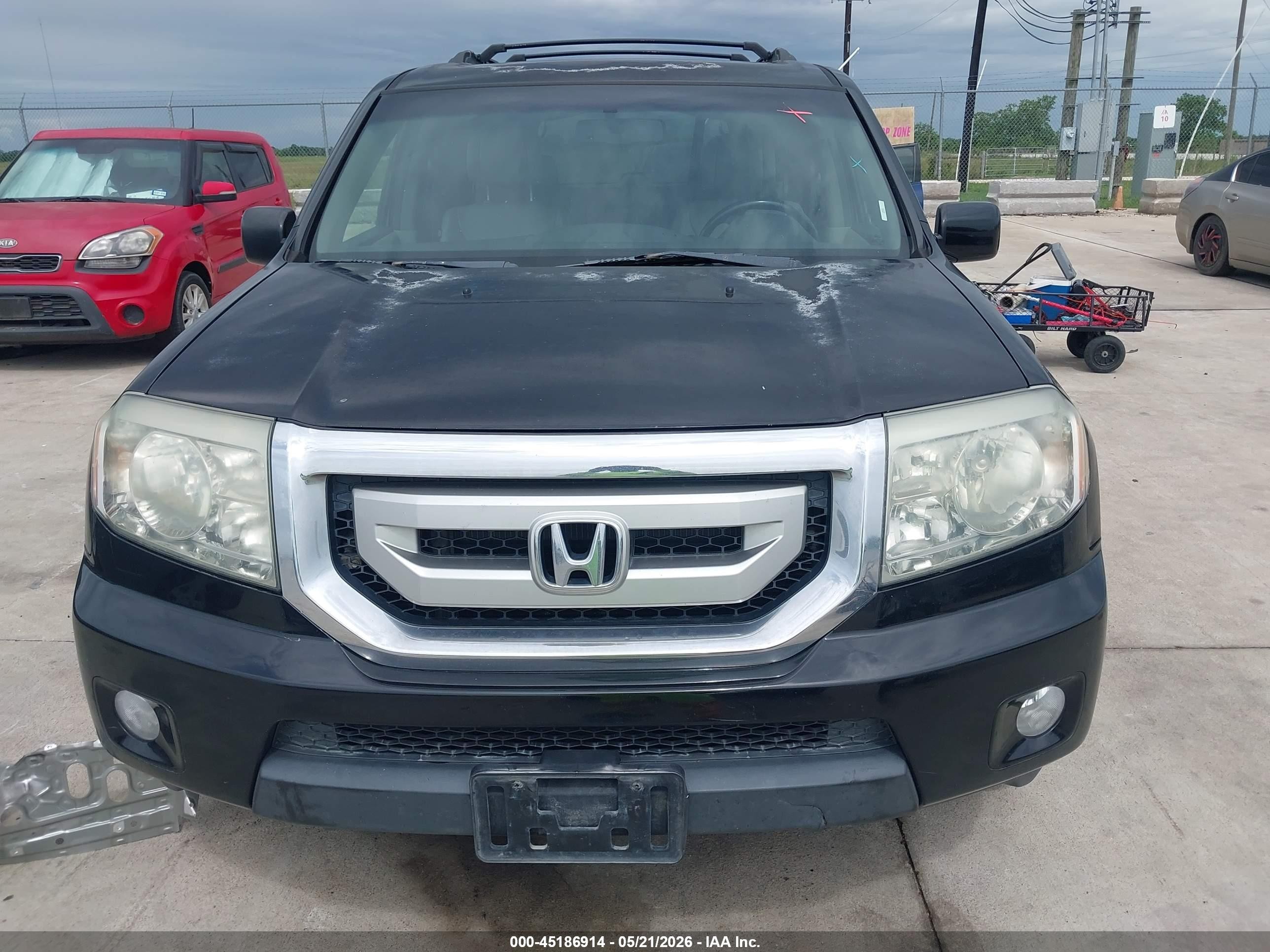 2010 Honda Pilot Ex-l Black vin: 5FNYF4H58AB504503
