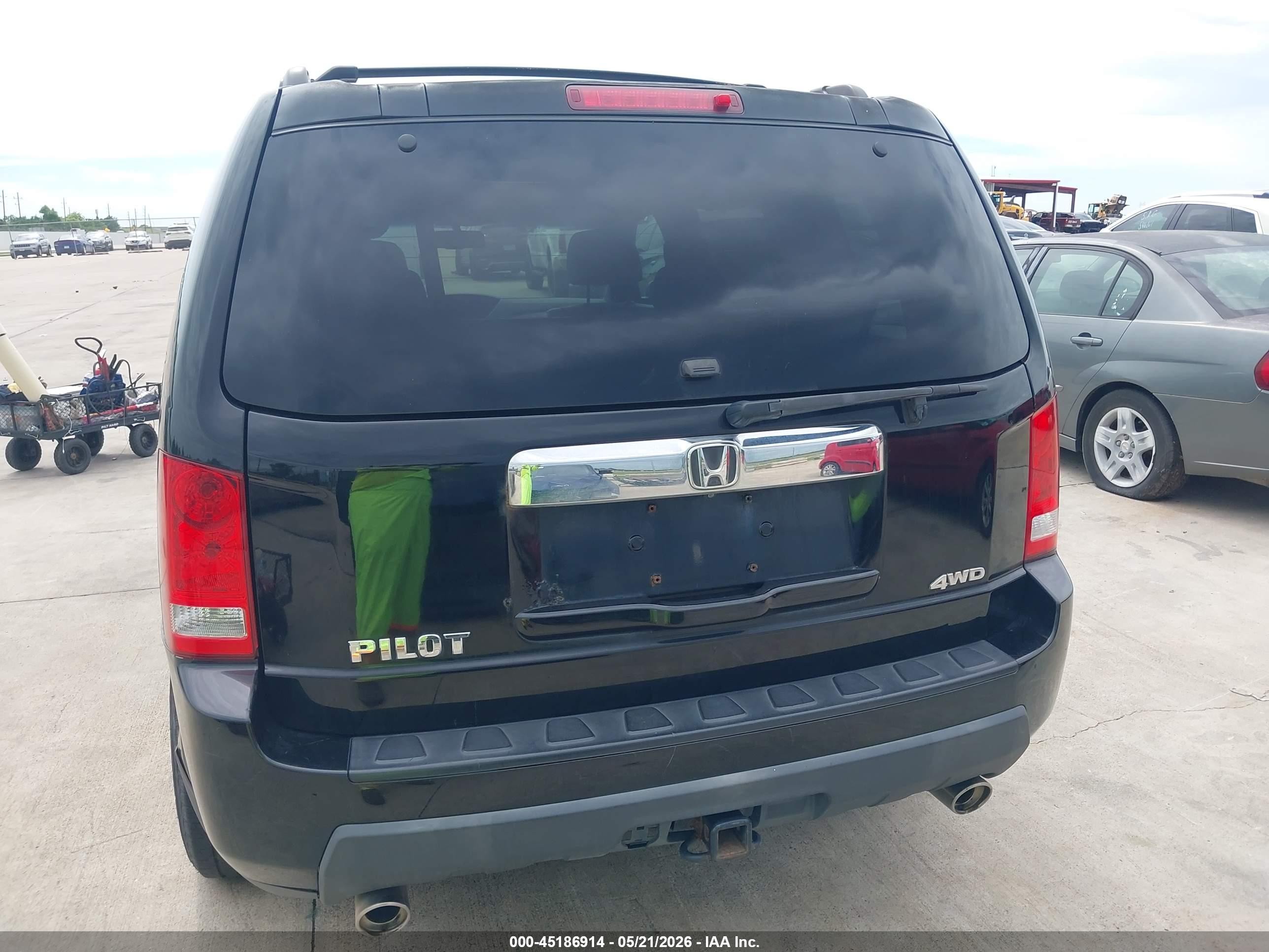 2010 Honda Pilot Ex-l Black vin: 5FNYF4H58AB504503