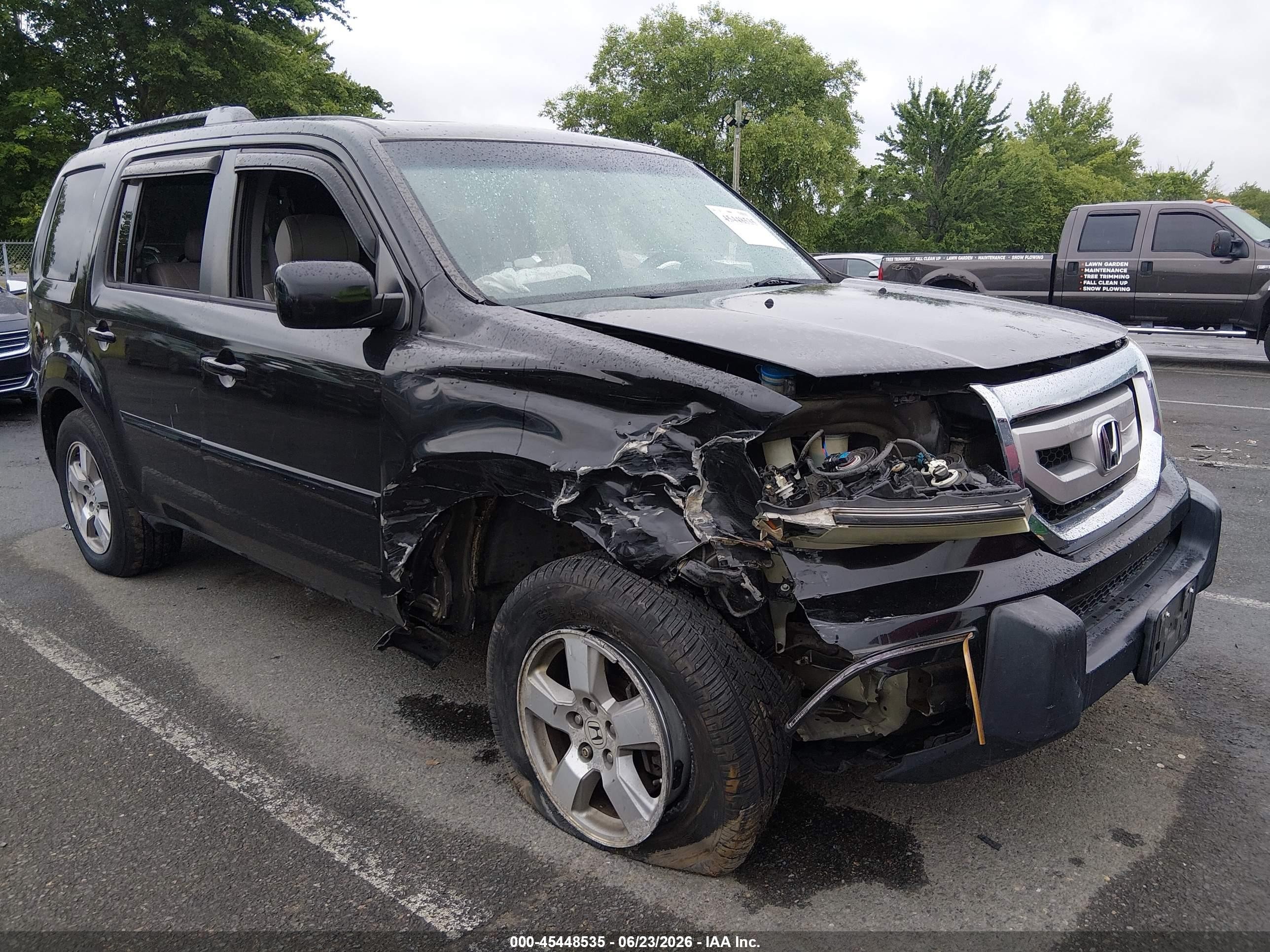 2011 Honda Pilot Ex-l Black vin: 5FNYF4H58BB027380
