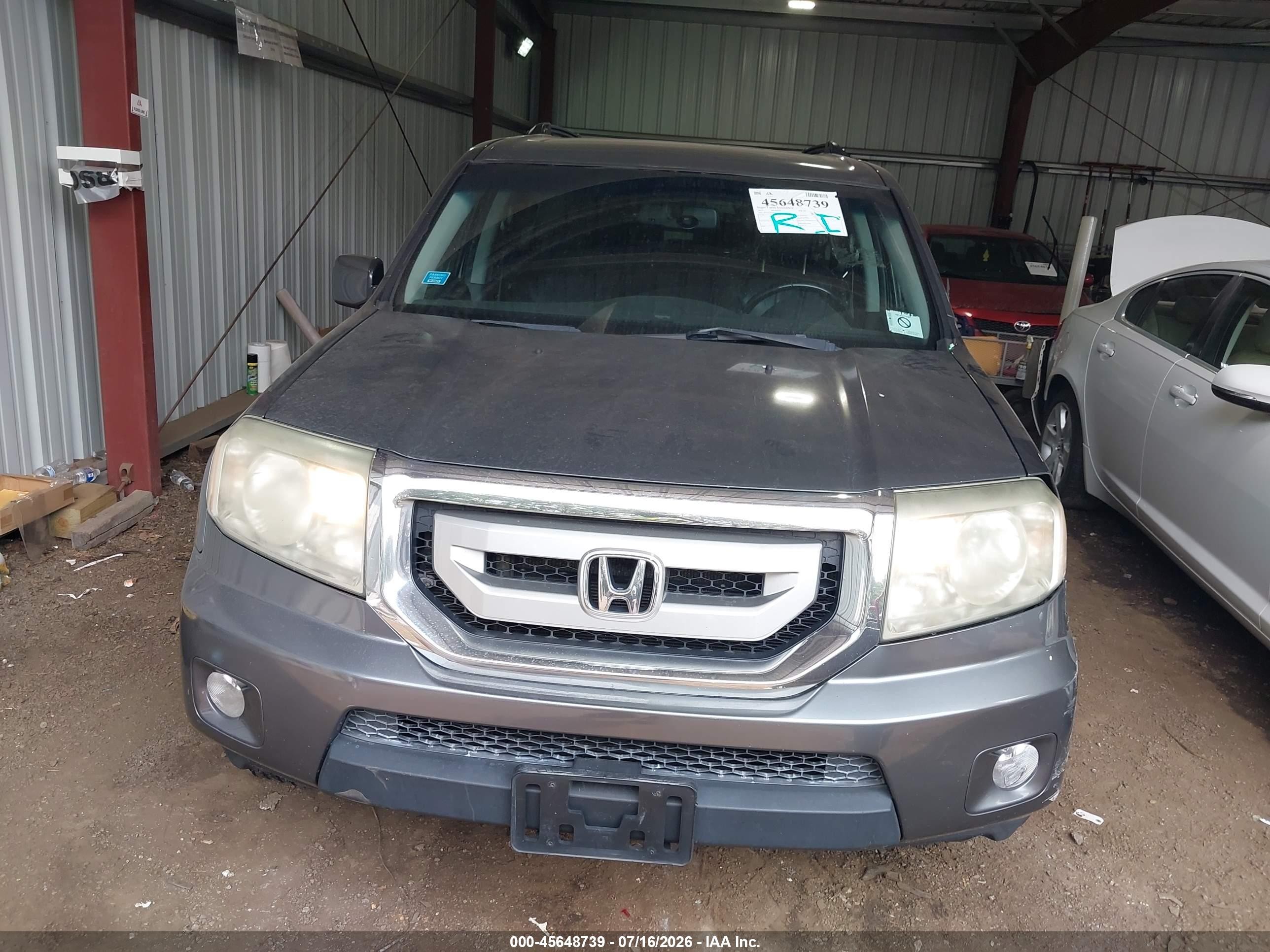 2011 Honda Pilot Ex-l Серый vin: 5FNYF4H58BB065885