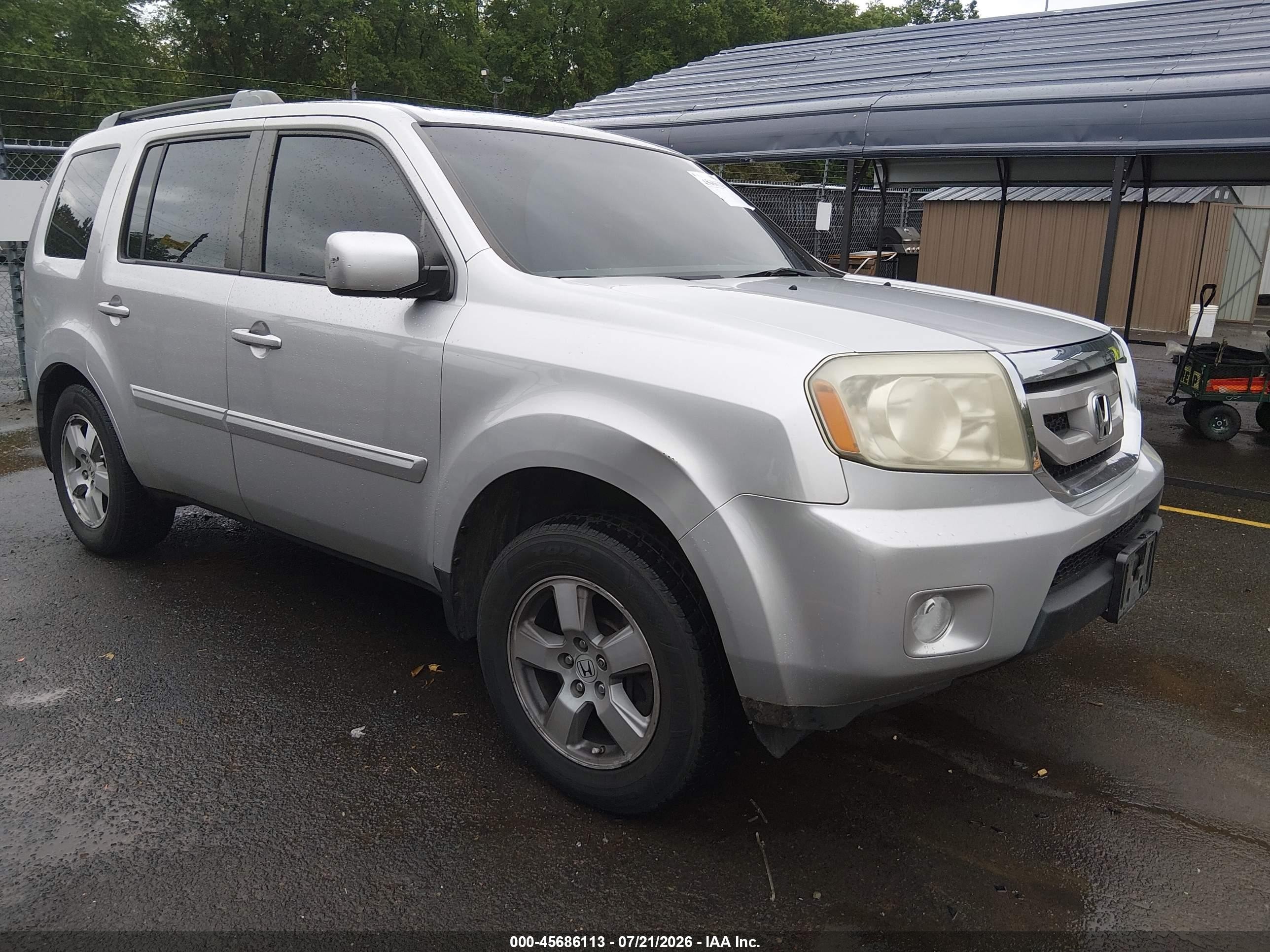 2011 Honda Pilot Ex-l Silver vin: 5FNYF4H58BB091547