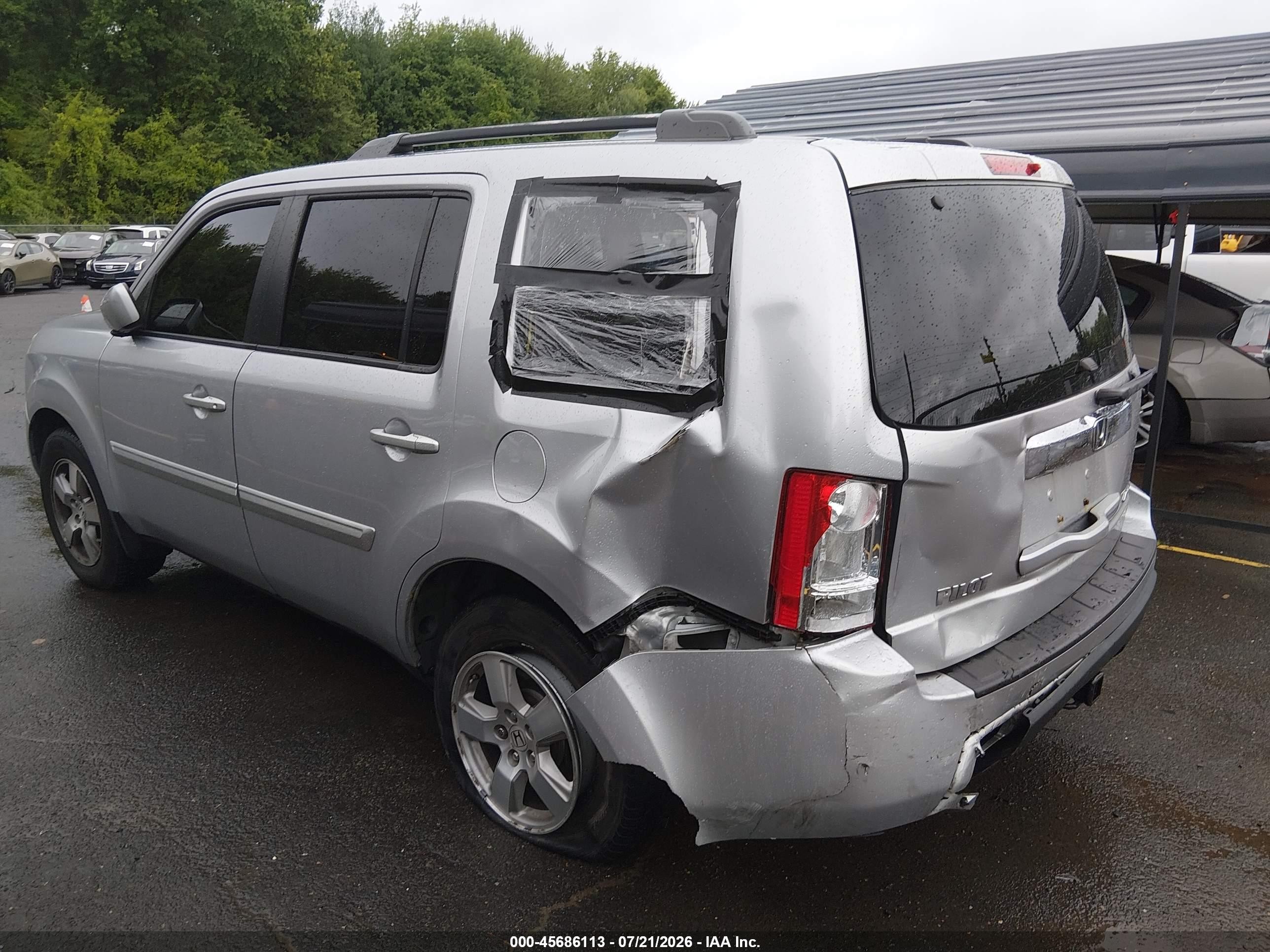 2011 Honda Pilot Ex-l Silver vin: 5FNYF4H58BB091547