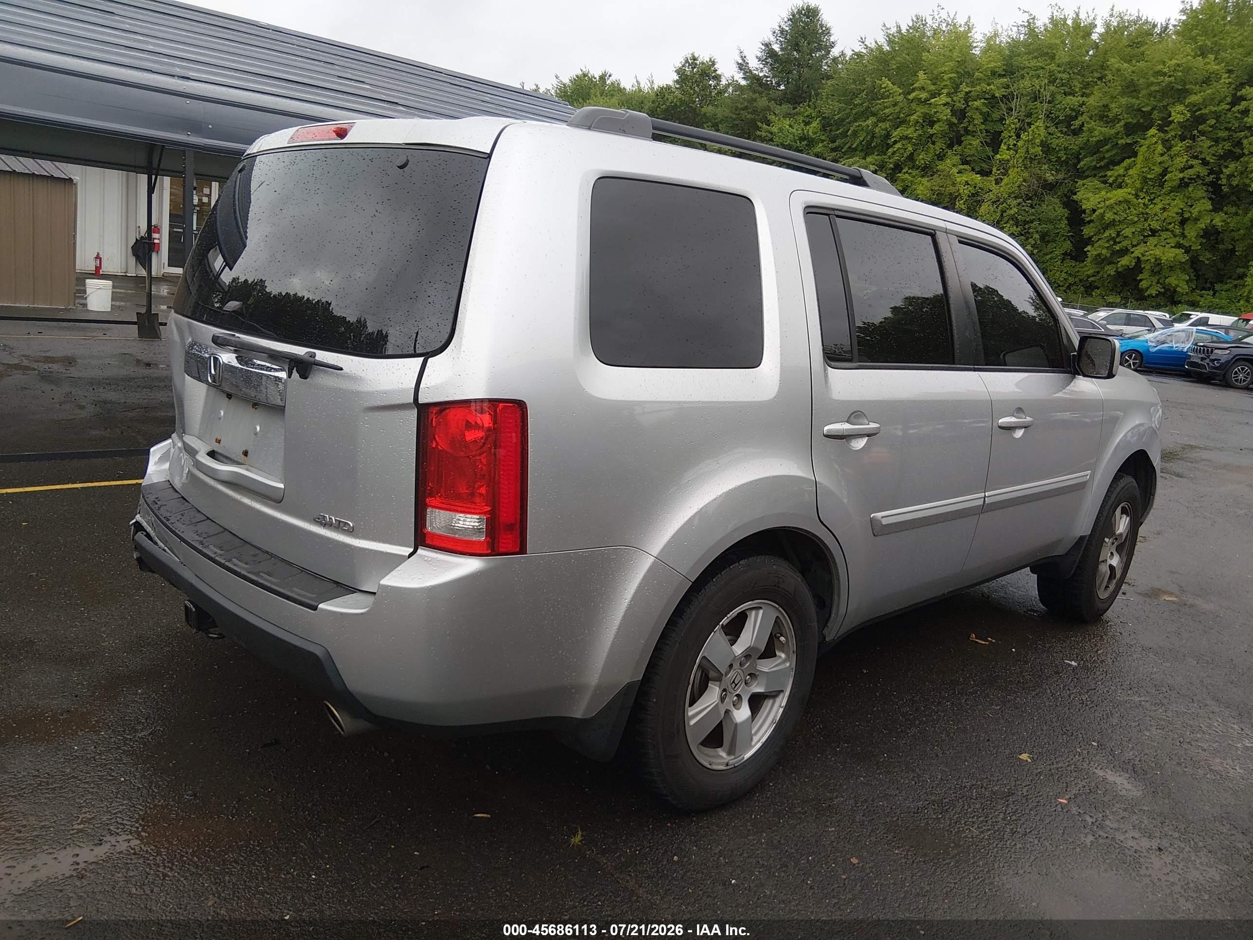 2011 Honda Pilot Ex-l Silver vin: 5FNYF4H58BB091547