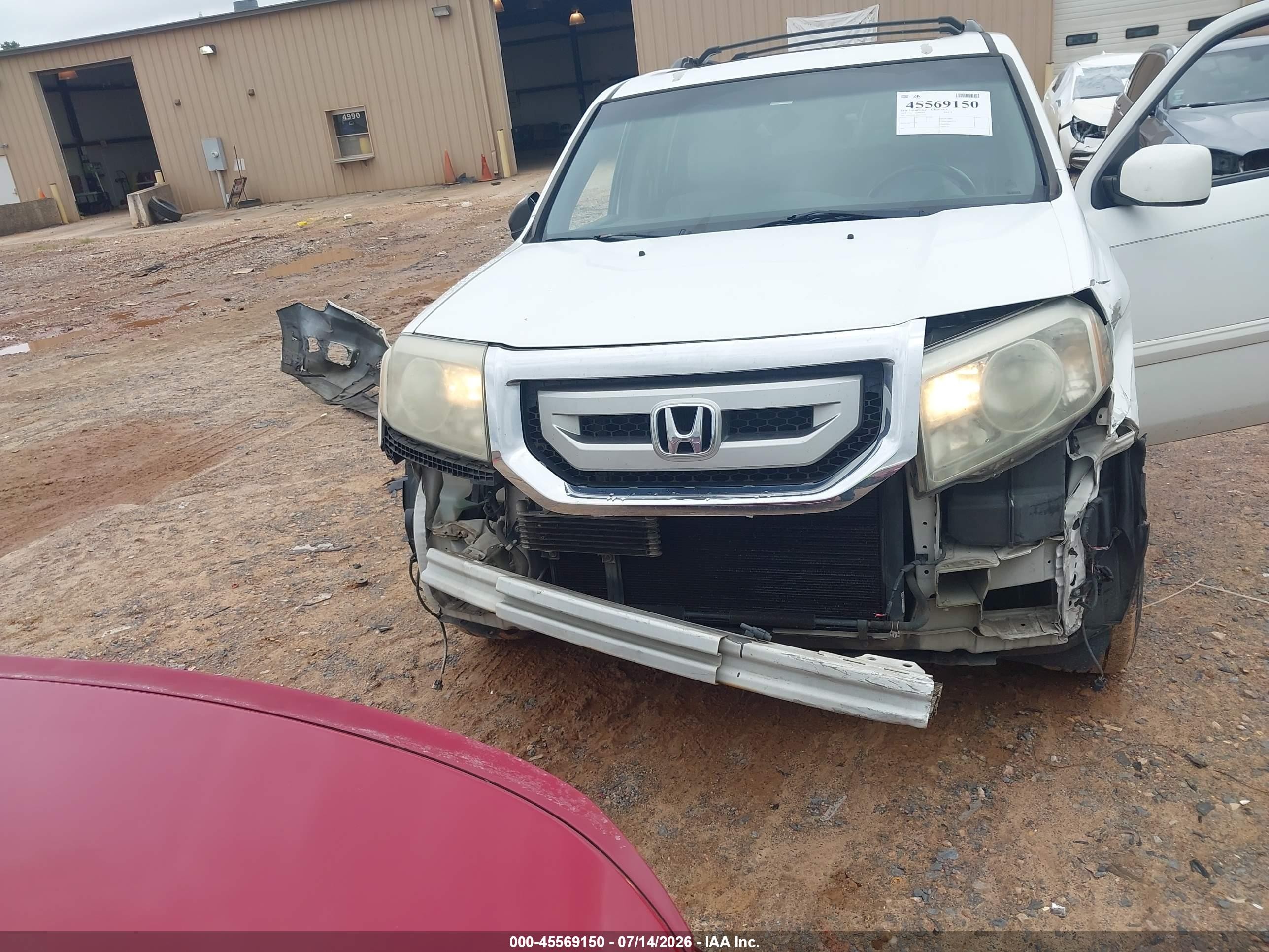 2011 Honda Pilot Ex-l White vin: 5FNYF4H58BB105320