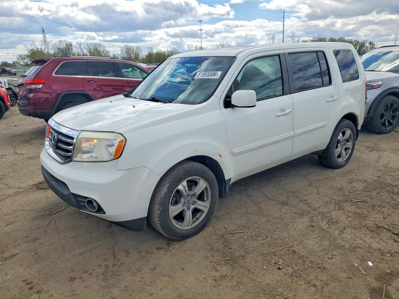 2012 Honda Pilot Exl White vin: 5FNYF4H58CB036212