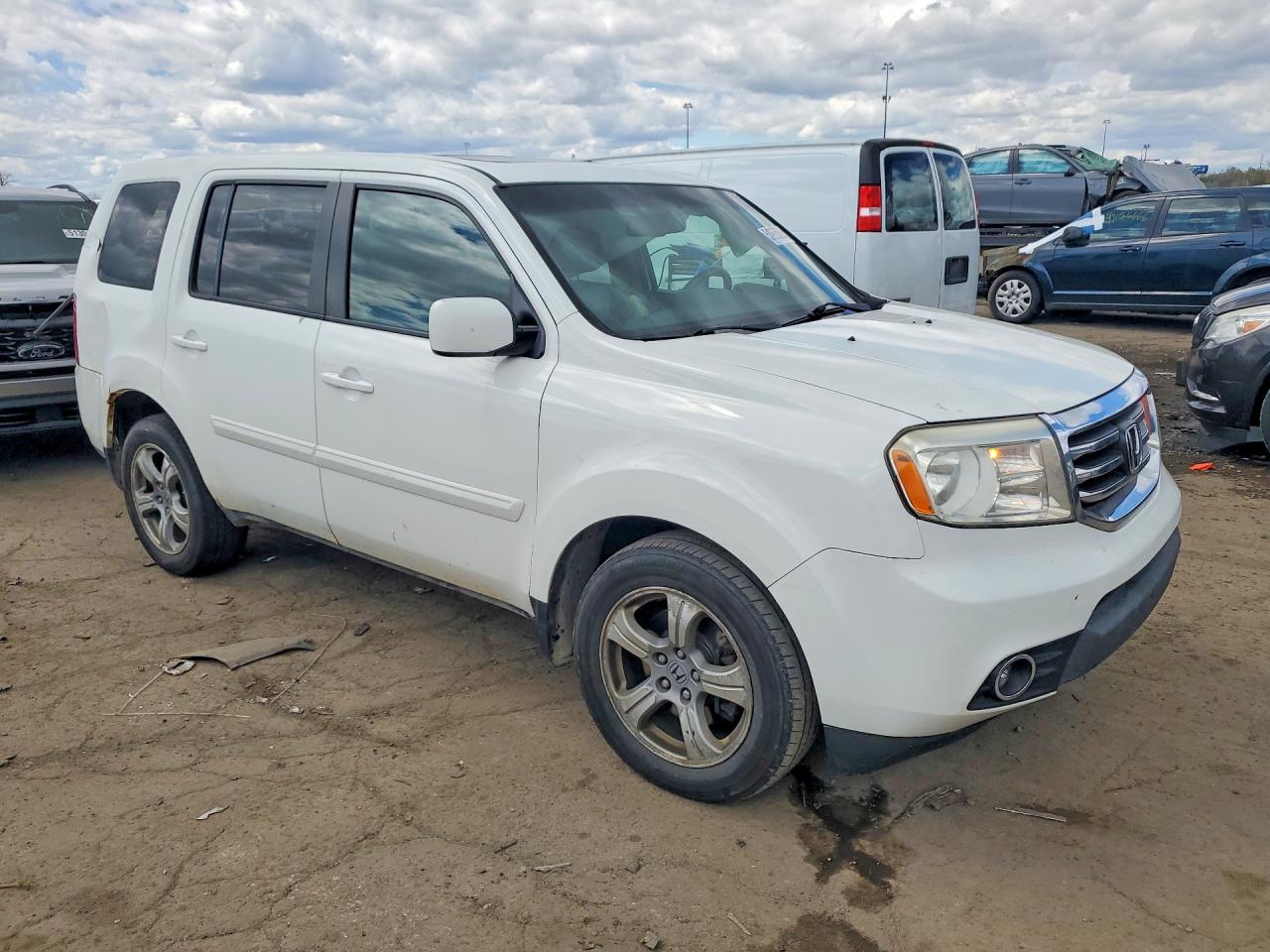 2012 Honda Pilot Exl White vin: 5FNYF4H58CB036212