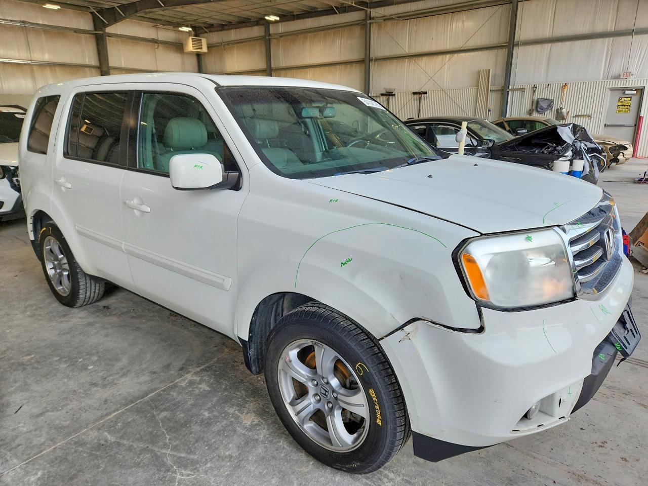 2012 Honda Pilot Exl White vin: 5FNYF4H58CB043435