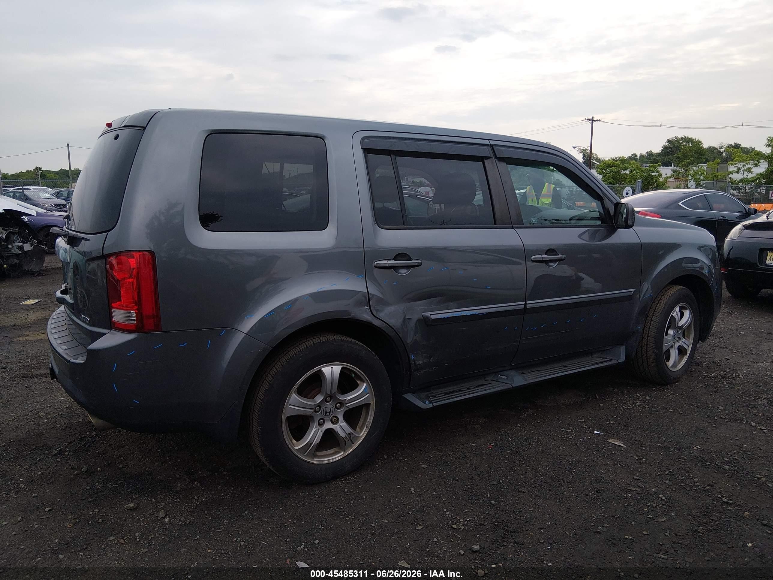 2012 Honda Pilot Ex-l Серый vin: 5FNYF4H58CB061465