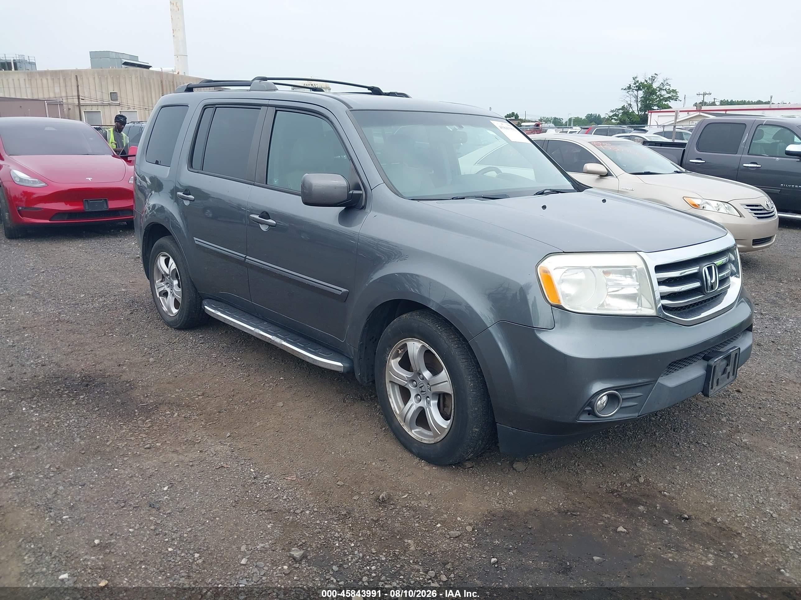 2012 Honda Pilot Ex-l Gray vin: 5FNYF4H58CB071459