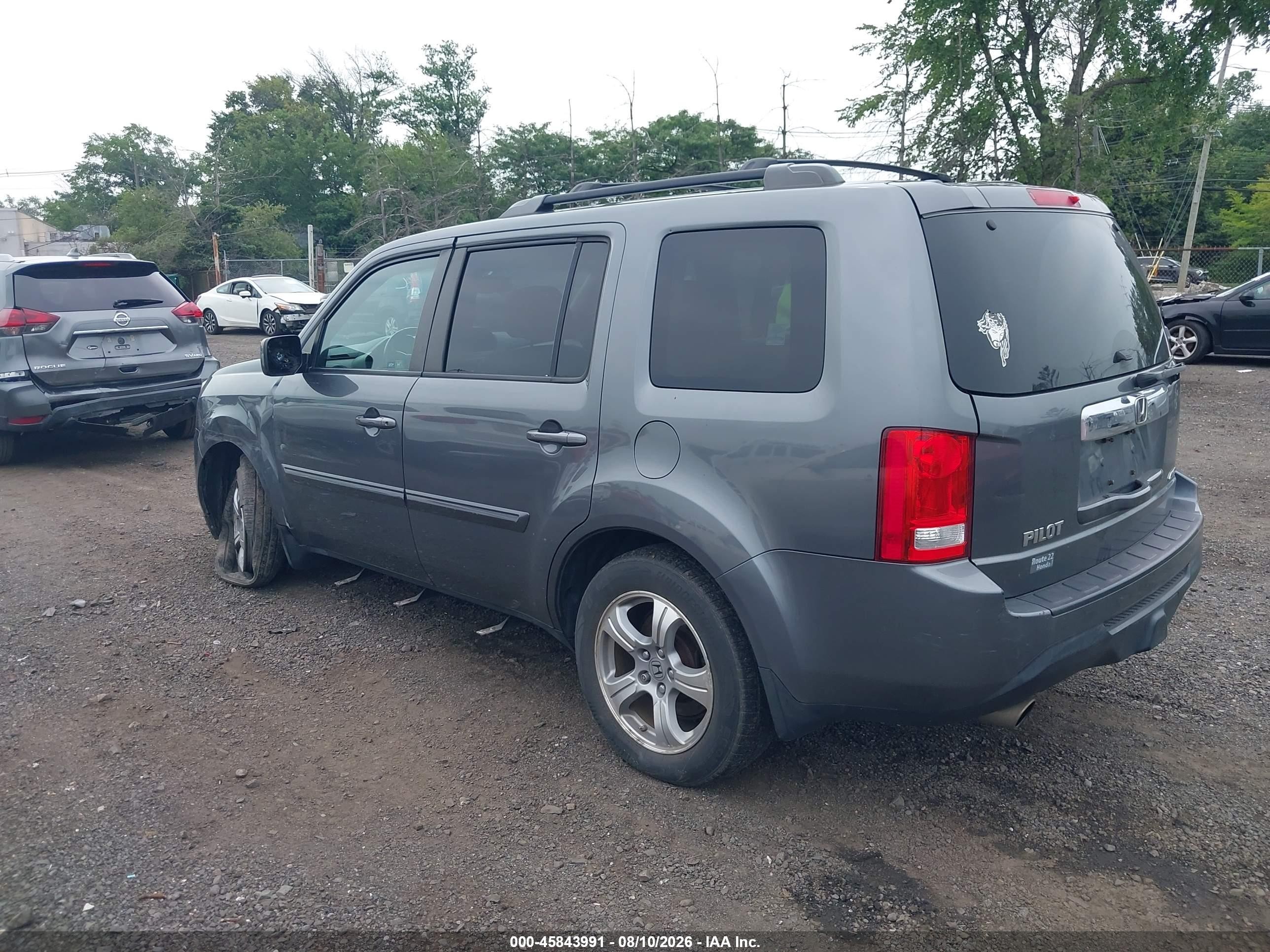 2012 Honda Pilot Ex-l Gray vin: 5FNYF4H58CB071459