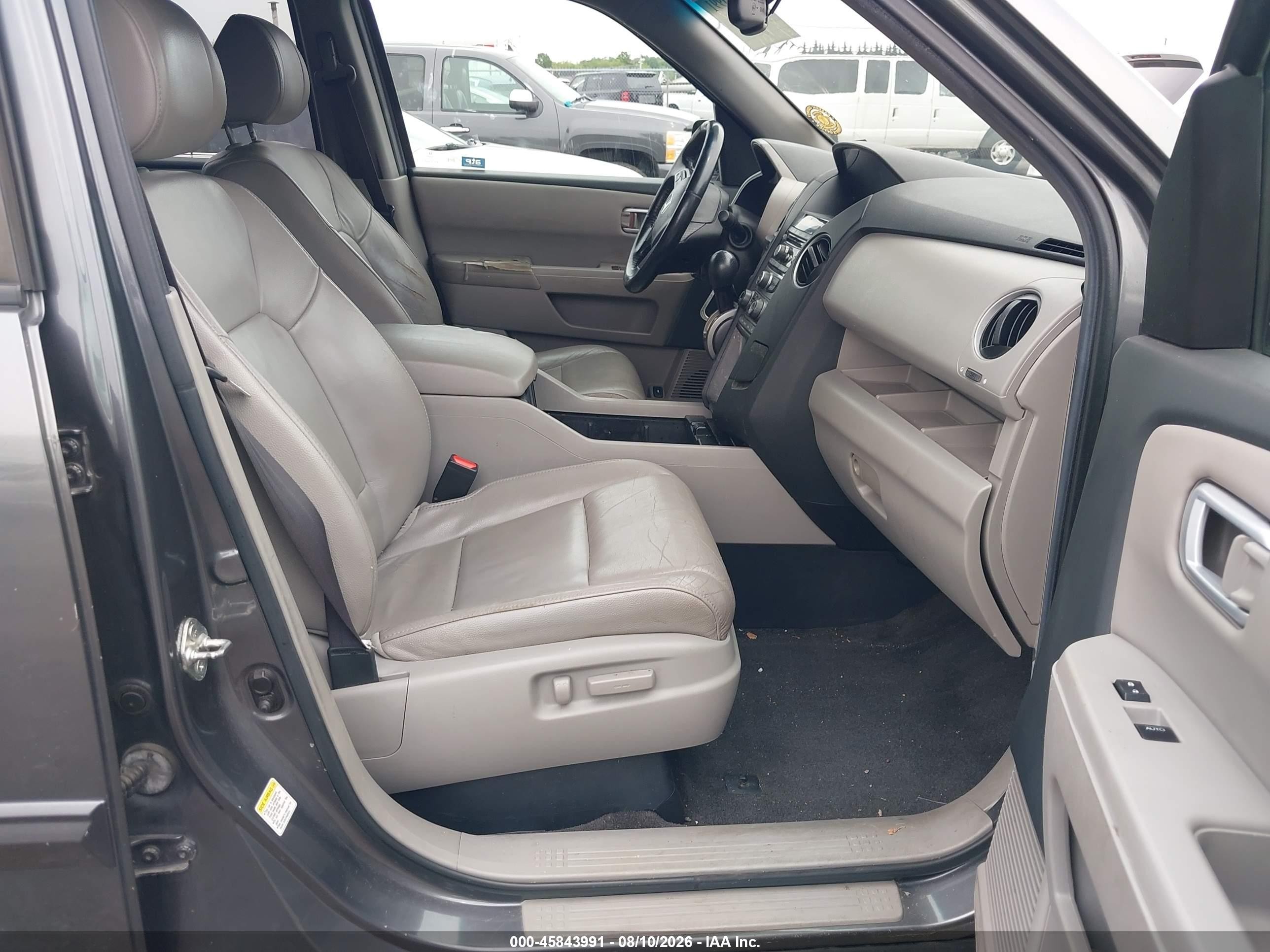 2012 Honda Pilot Ex-l Gray vin: 5FNYF4H58CB071459