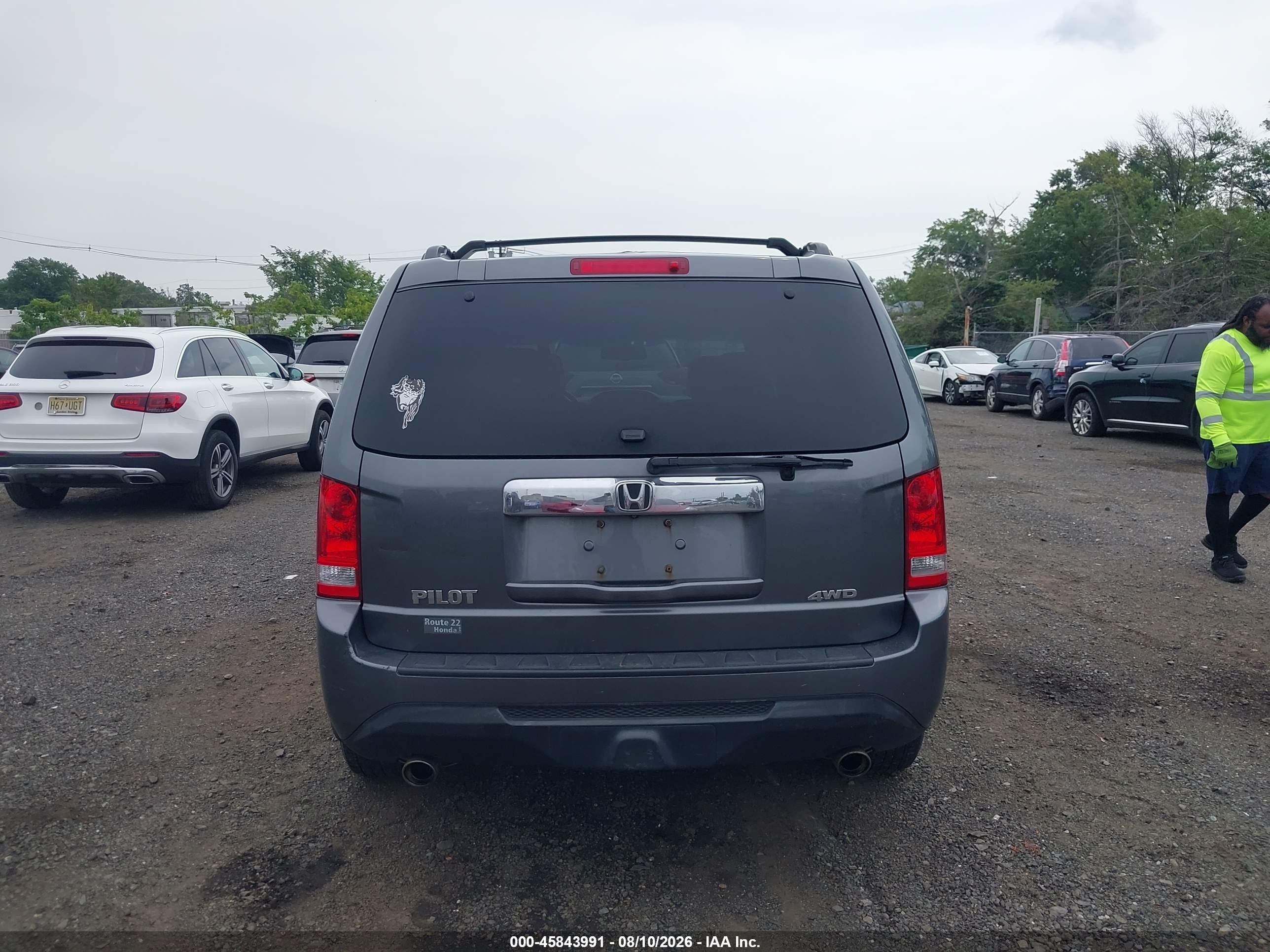 2012 Honda Pilot Ex-l Gray vin: 5FNYF4H58CB071459